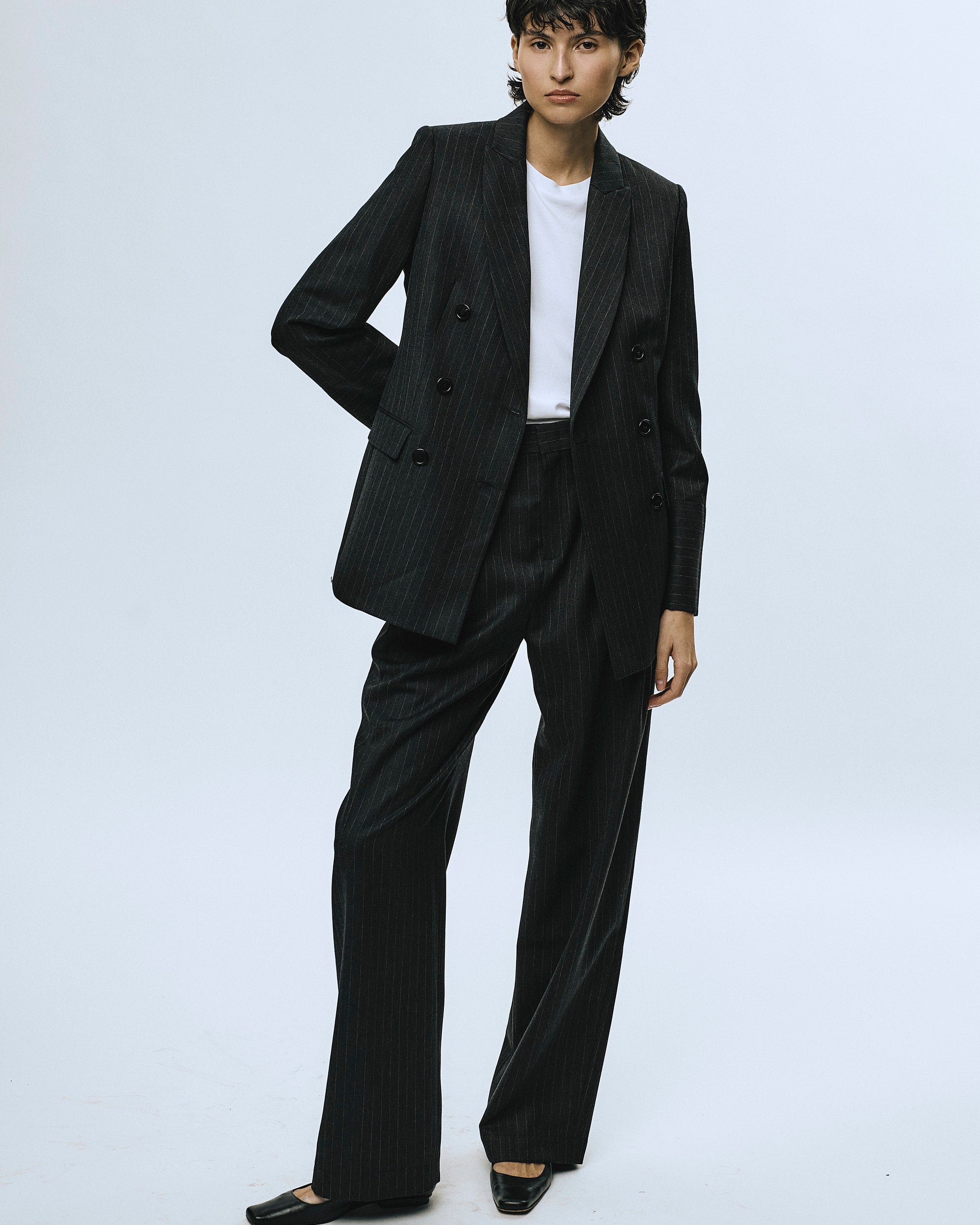 pinstripe suit styling