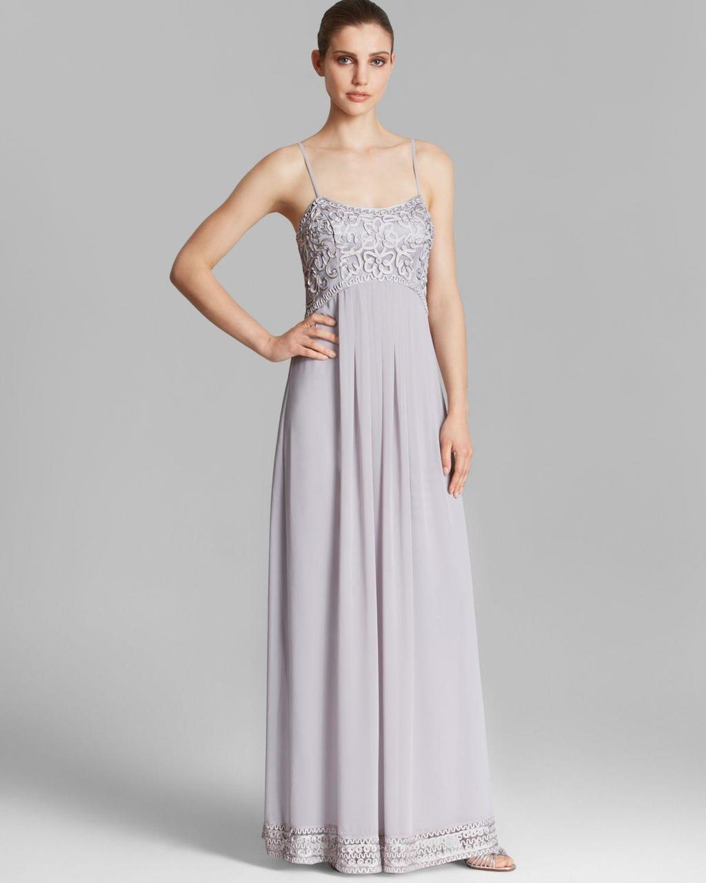 Ribbon Chiffon A-Line Dress C4237