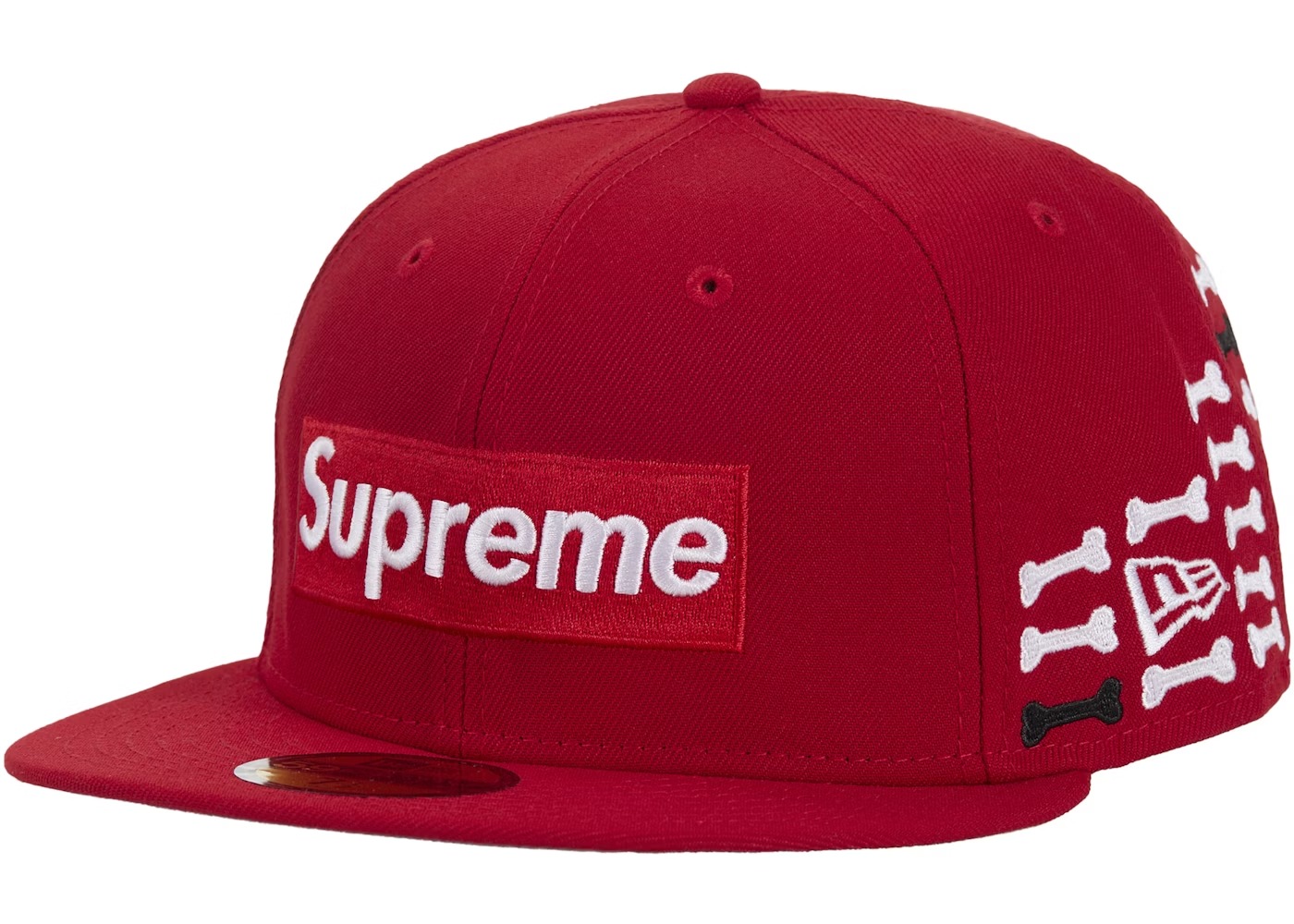 StockX Bones Box Logo red fitted