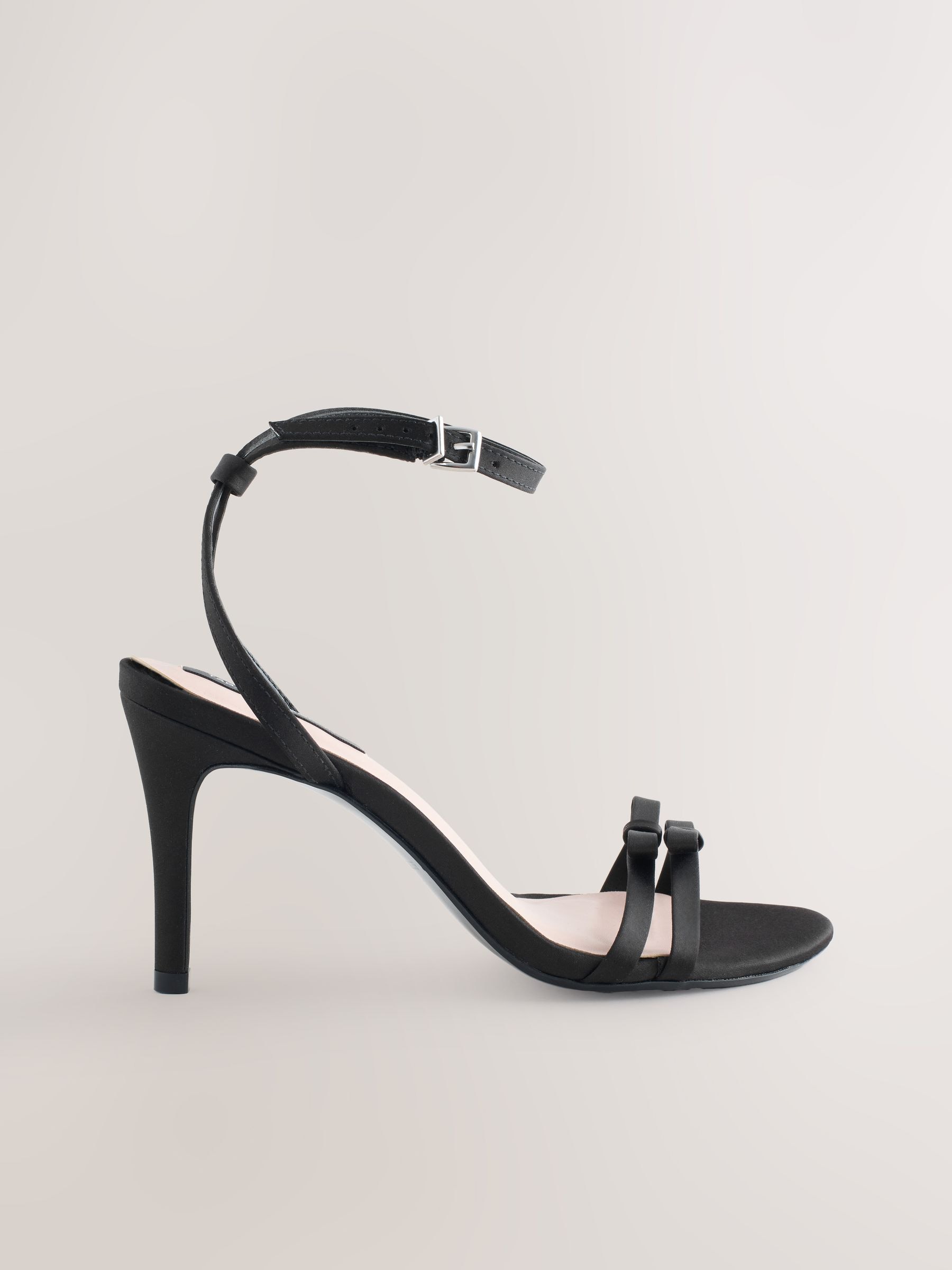 Midnight Siren Bow Detail Heeled Sandals