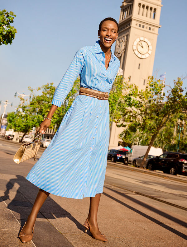 willow stripe shirtdress