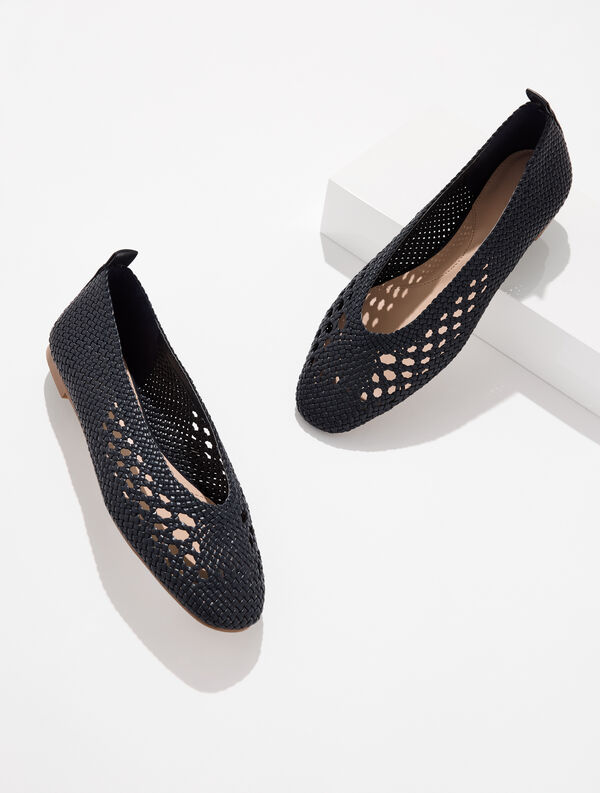 indigo woven flat