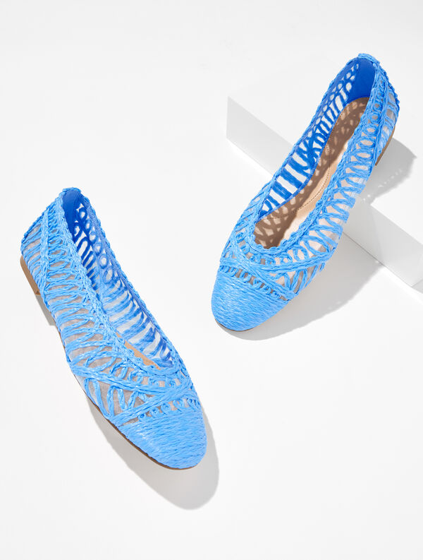 Tana Woven Cord Raffia Ballet Flats
