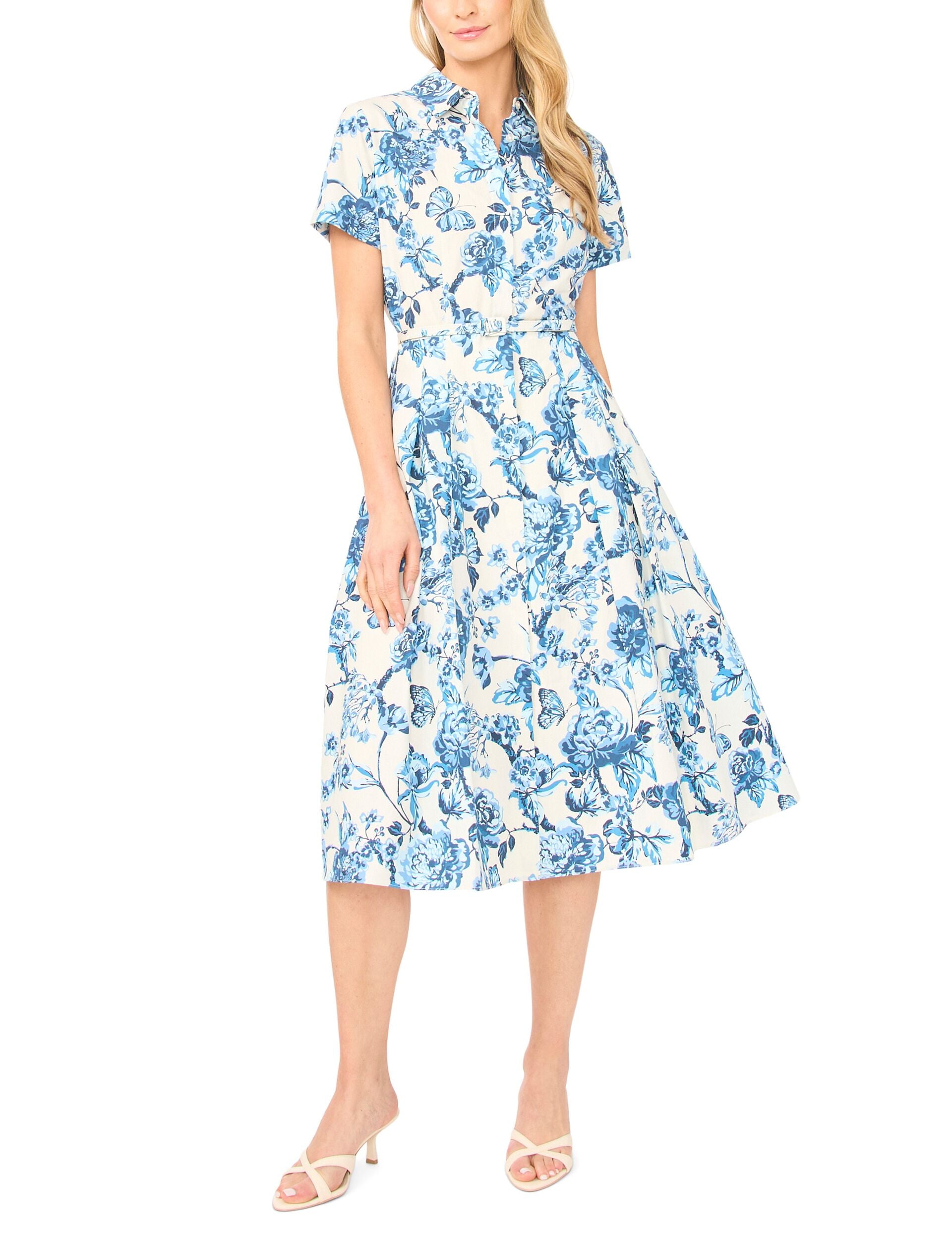 RORY Cotton Floral Shirt Dress