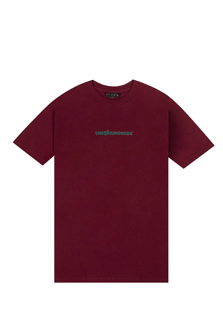 burgundy front logo