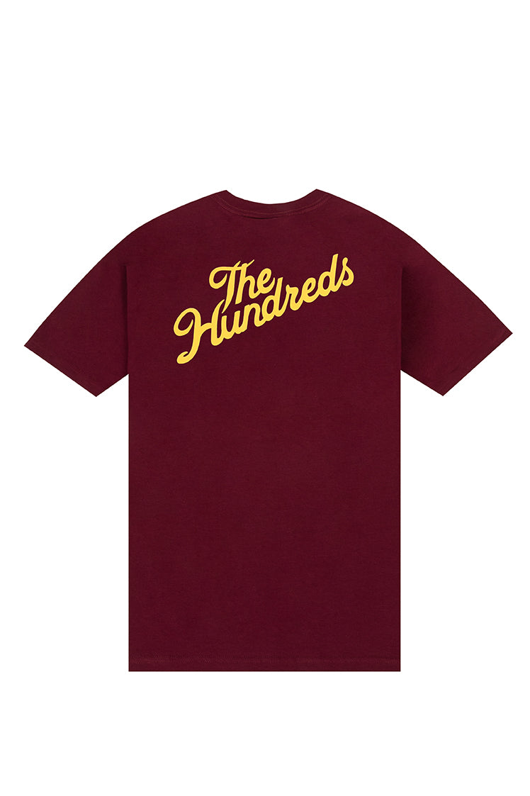 burgundy back crest
