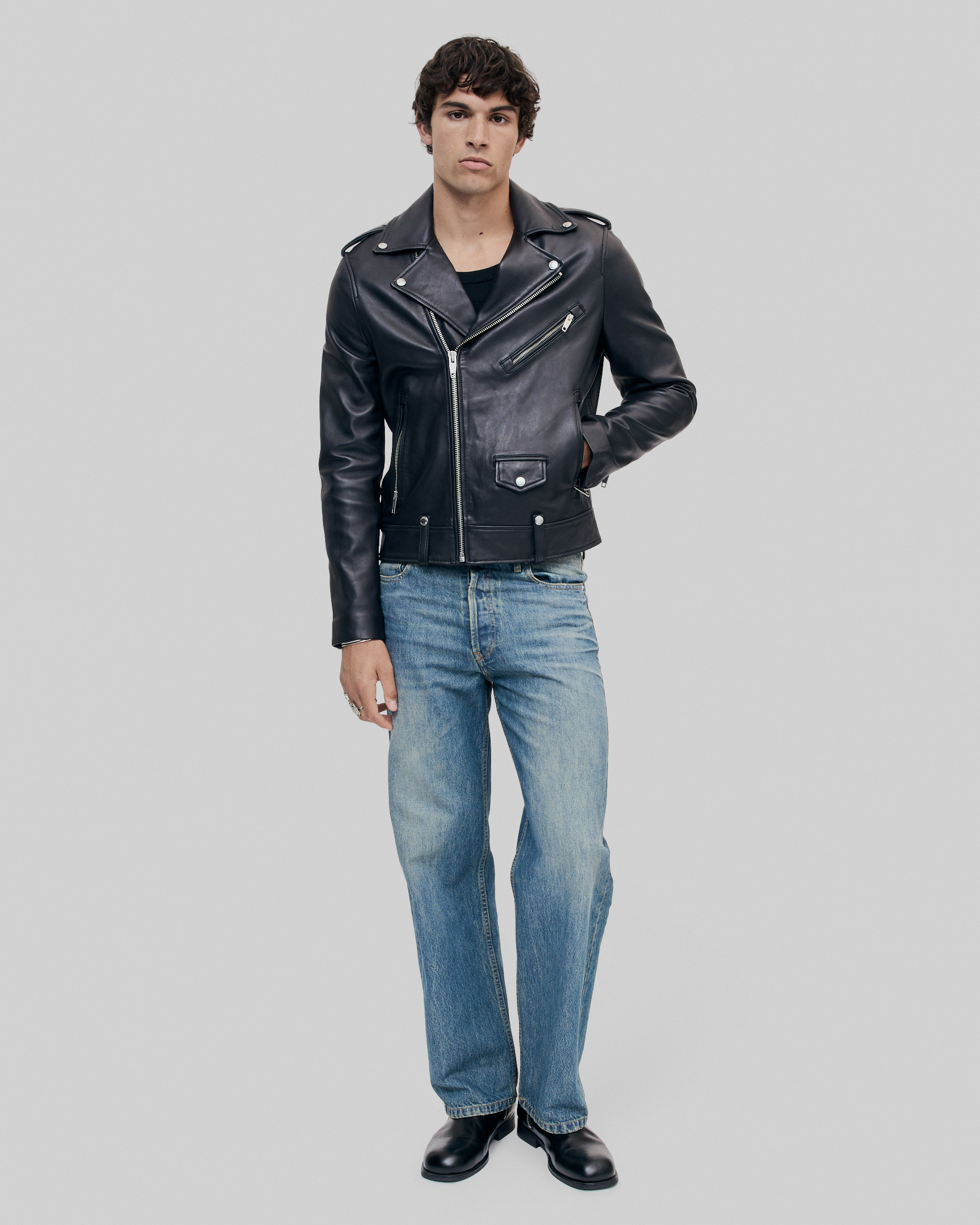 Men’s Leather Biker Jacket
