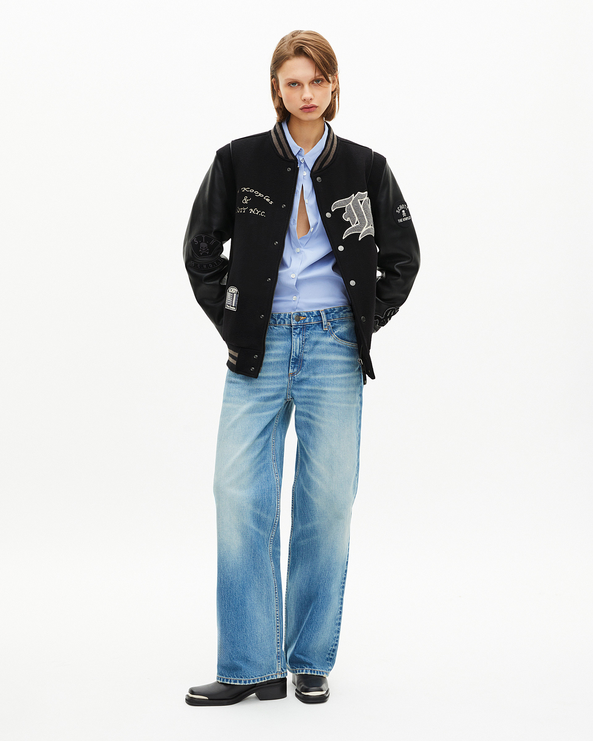 The Kooples x Schott NYC Varsity Jacket