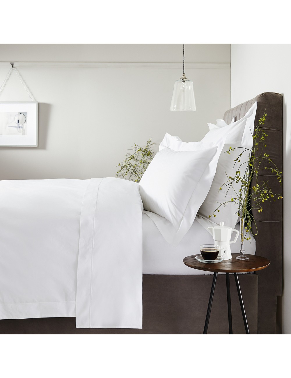 bedroom scene with cord trim