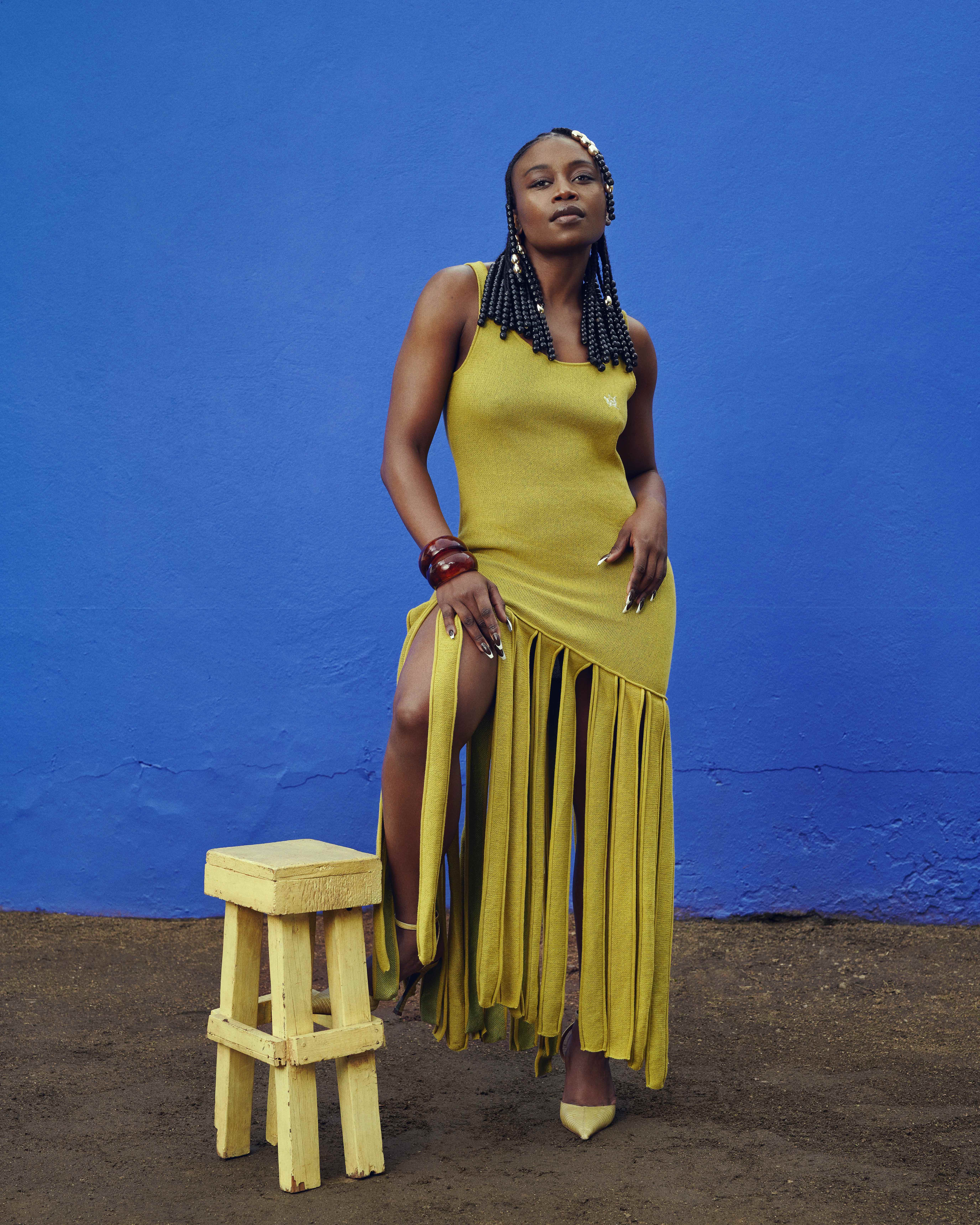 Kiwi Knitted Fringe Dress