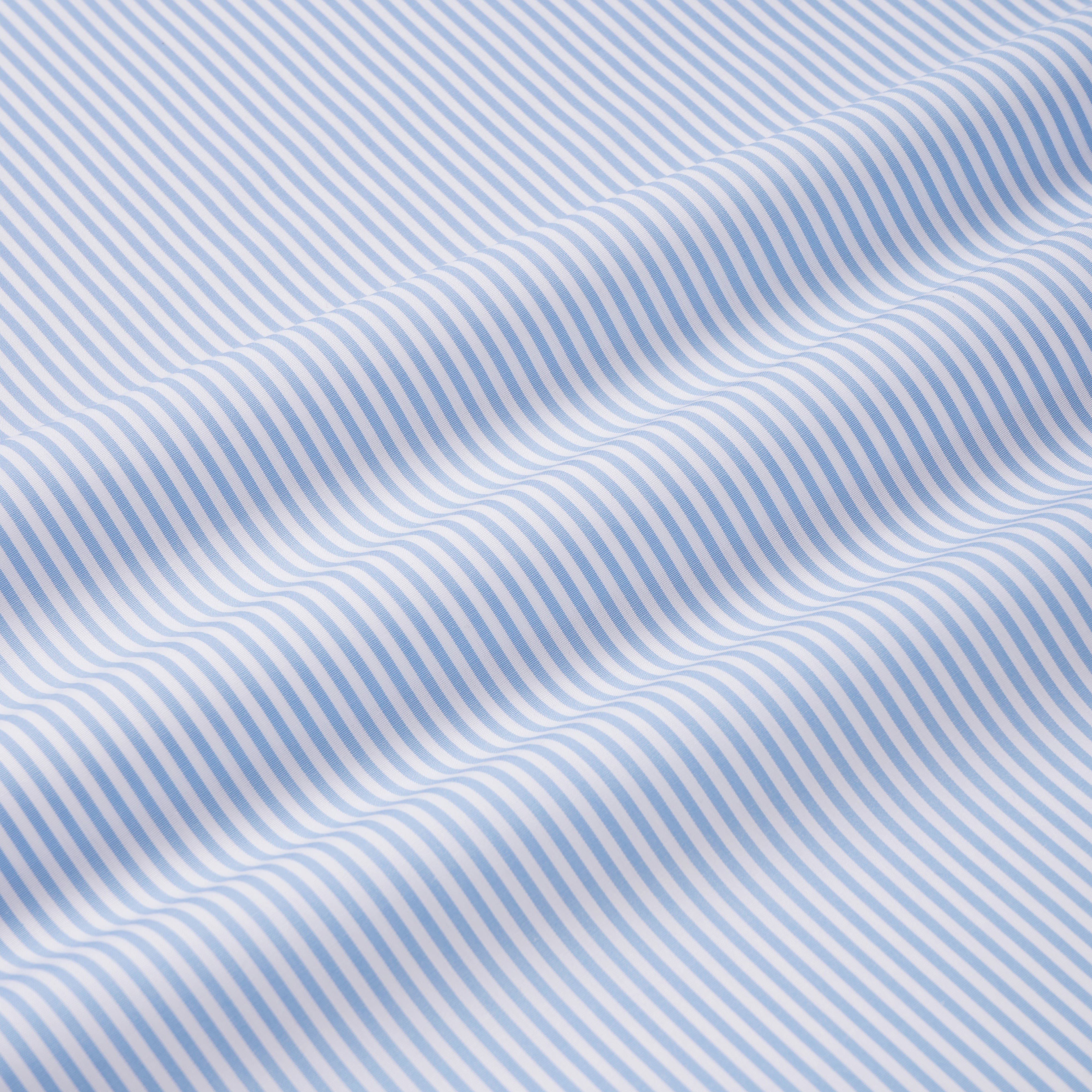 Pale Blue & White Classic Fit Essential Bengal Stripe Formal Shirt