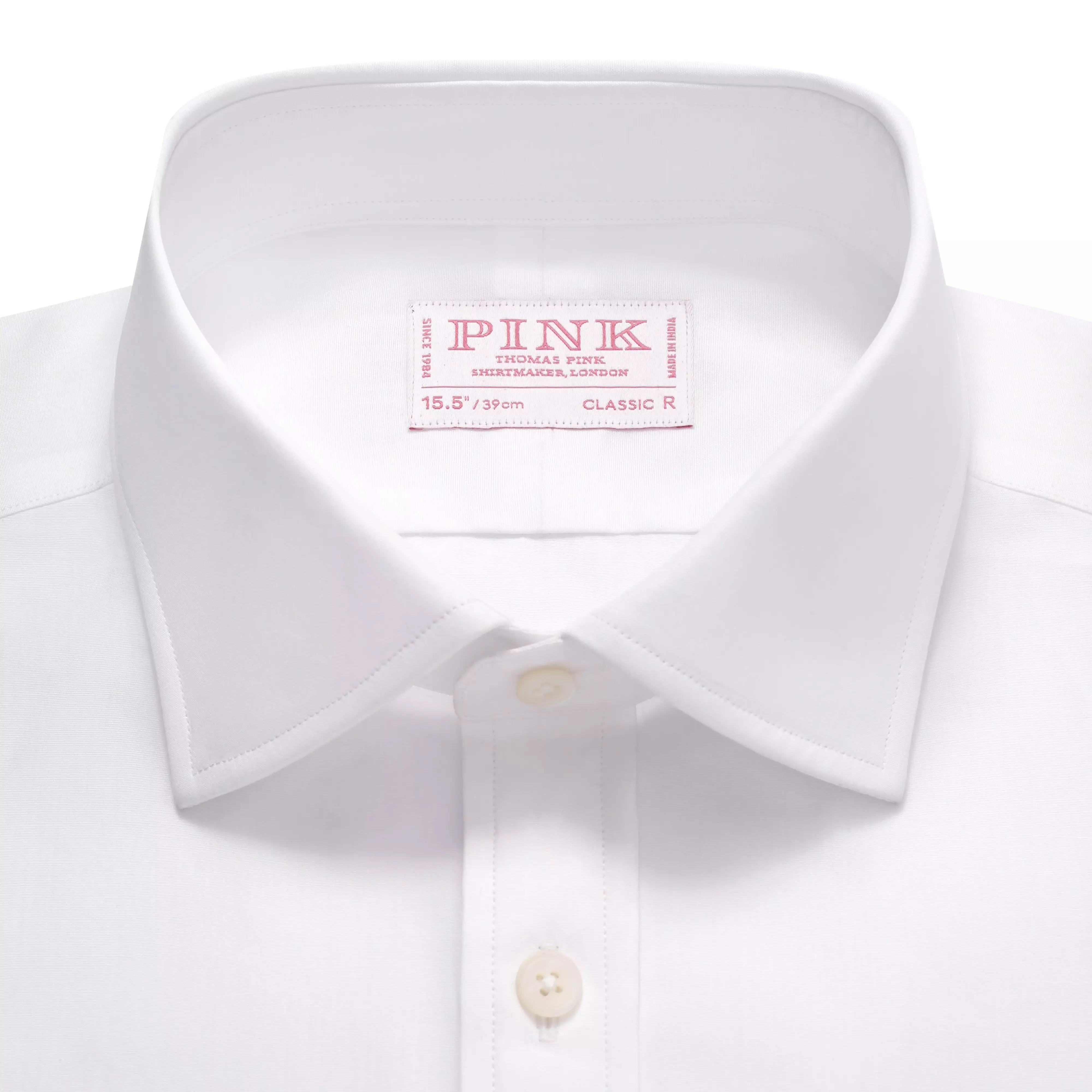 White Classic Fit Poplin Dress Shirt