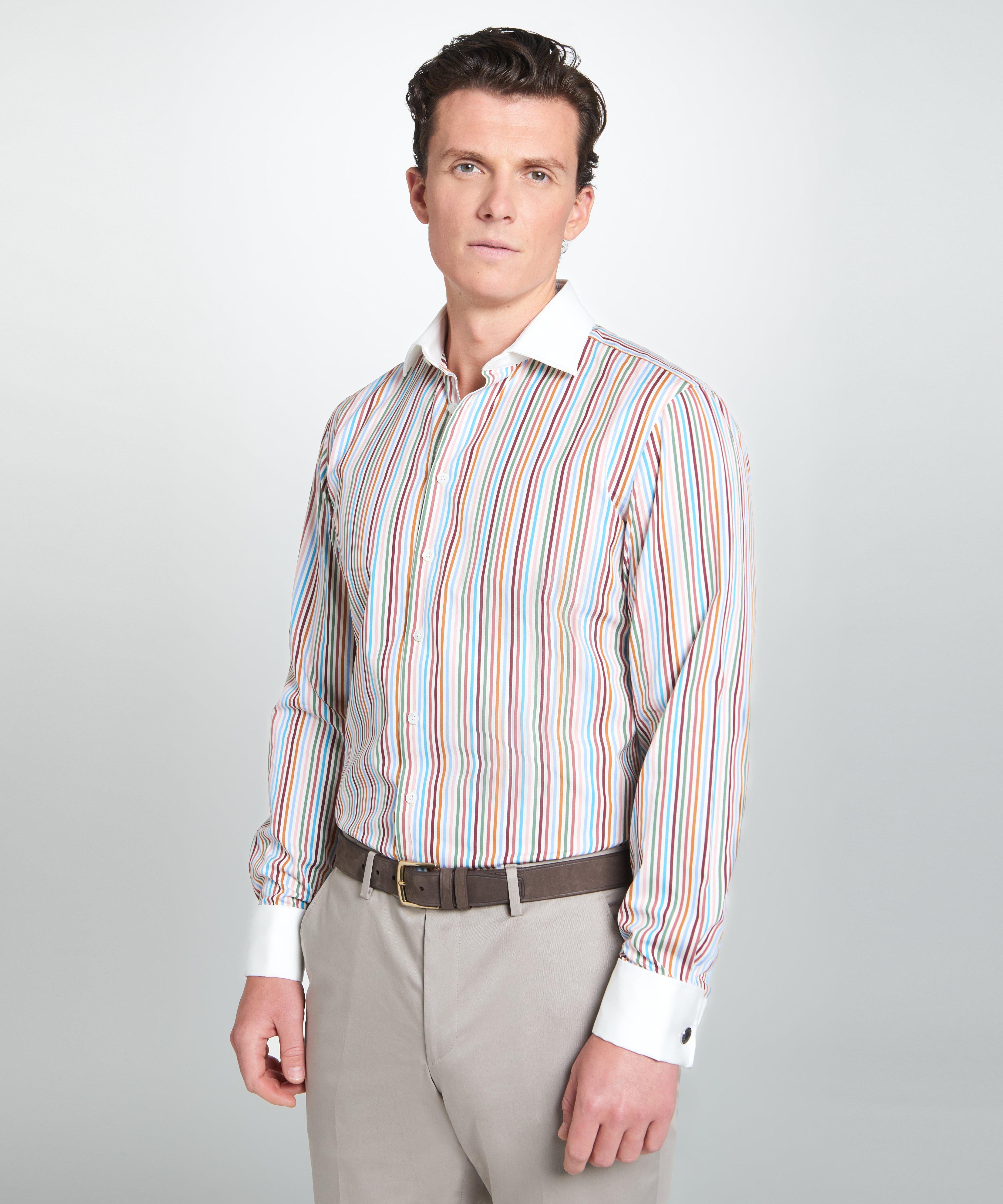 Multicolour Classic Fit Multi Bengal Stripe Dress Shirt