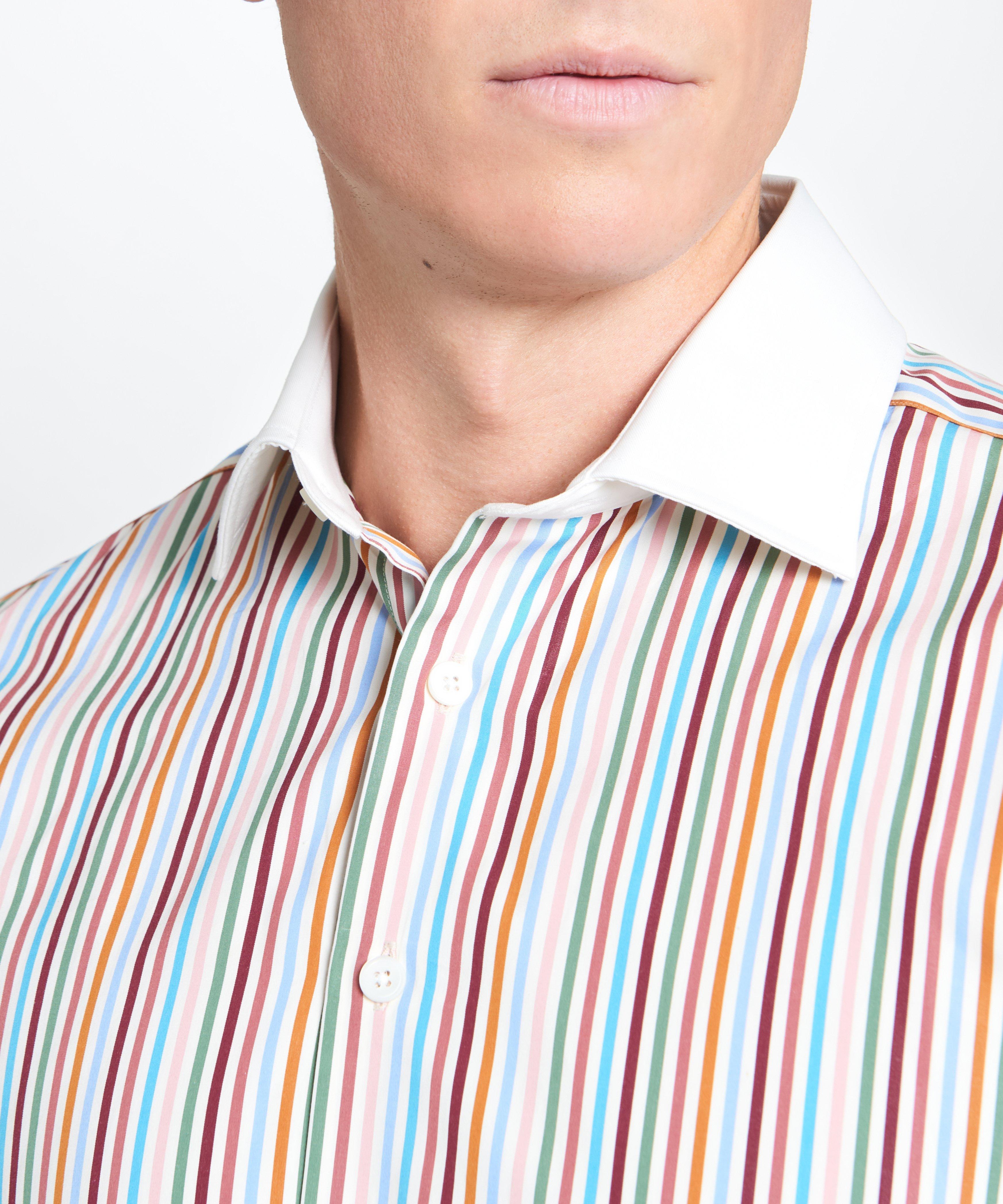 Multicolour Classic Fit Multi Bengal Stripe Dress Shirt