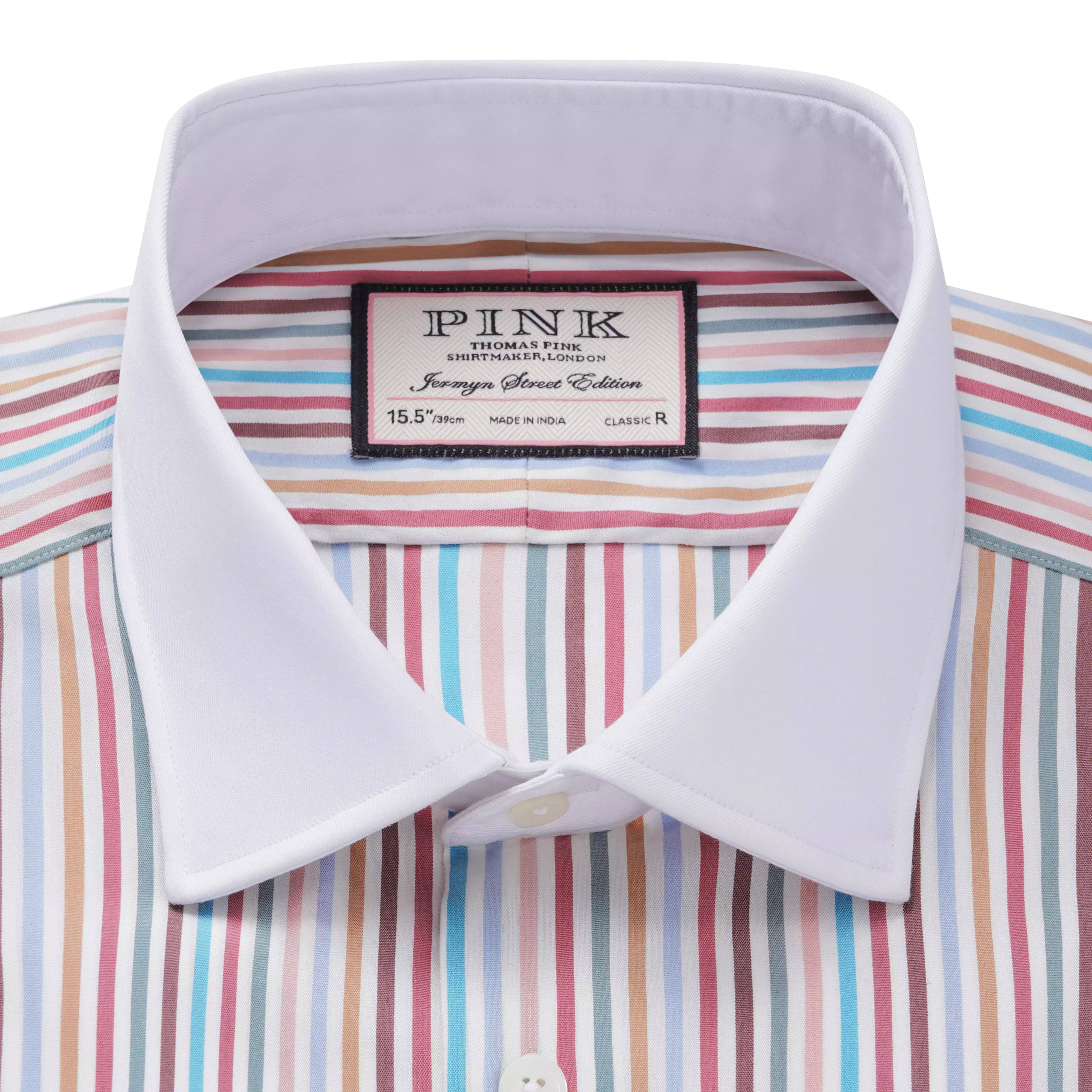Multicolour Classic Fit Multi Bengal Stripe Dress Shirt