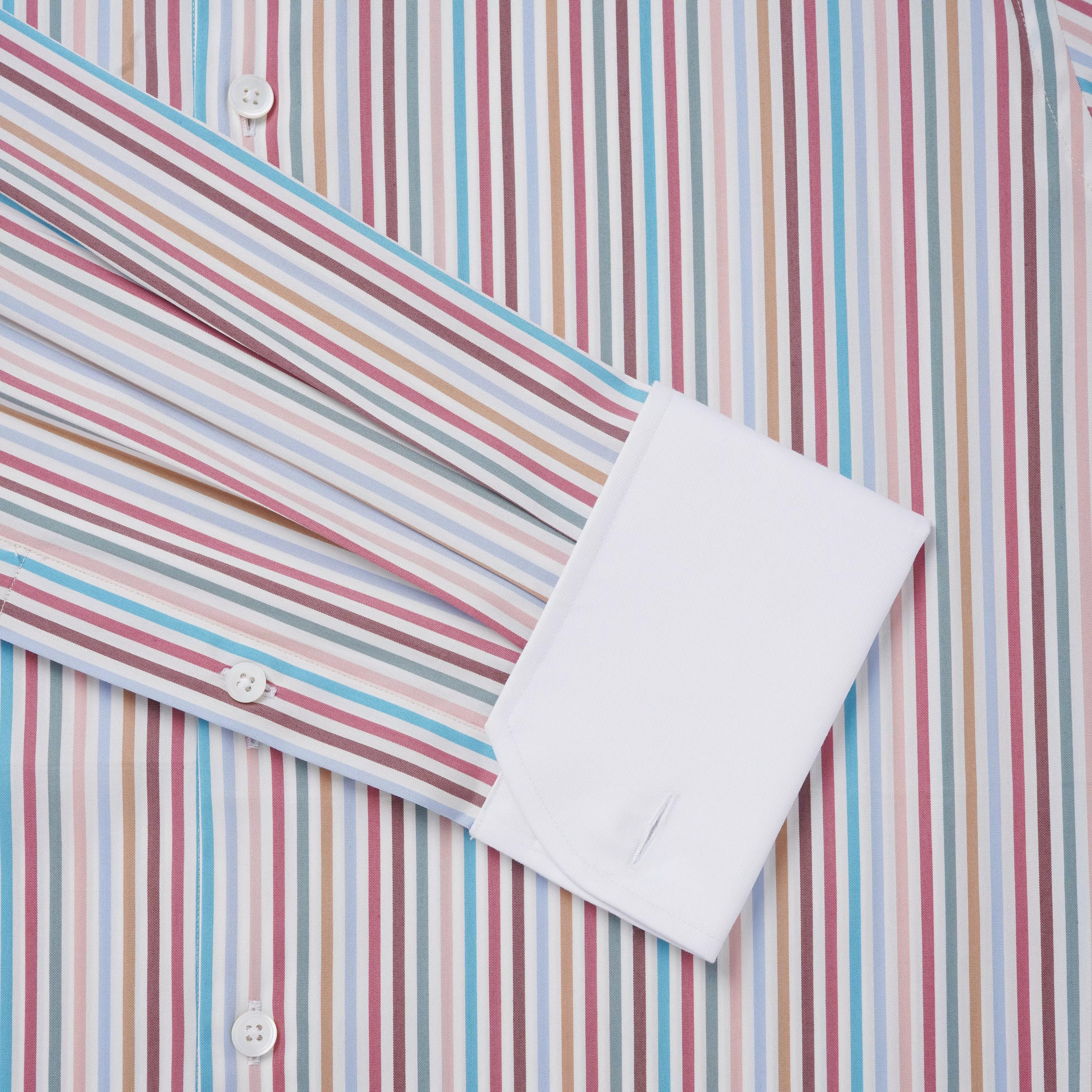 Multicolour Classic Fit Multi Bengal Stripe Dress Shirt