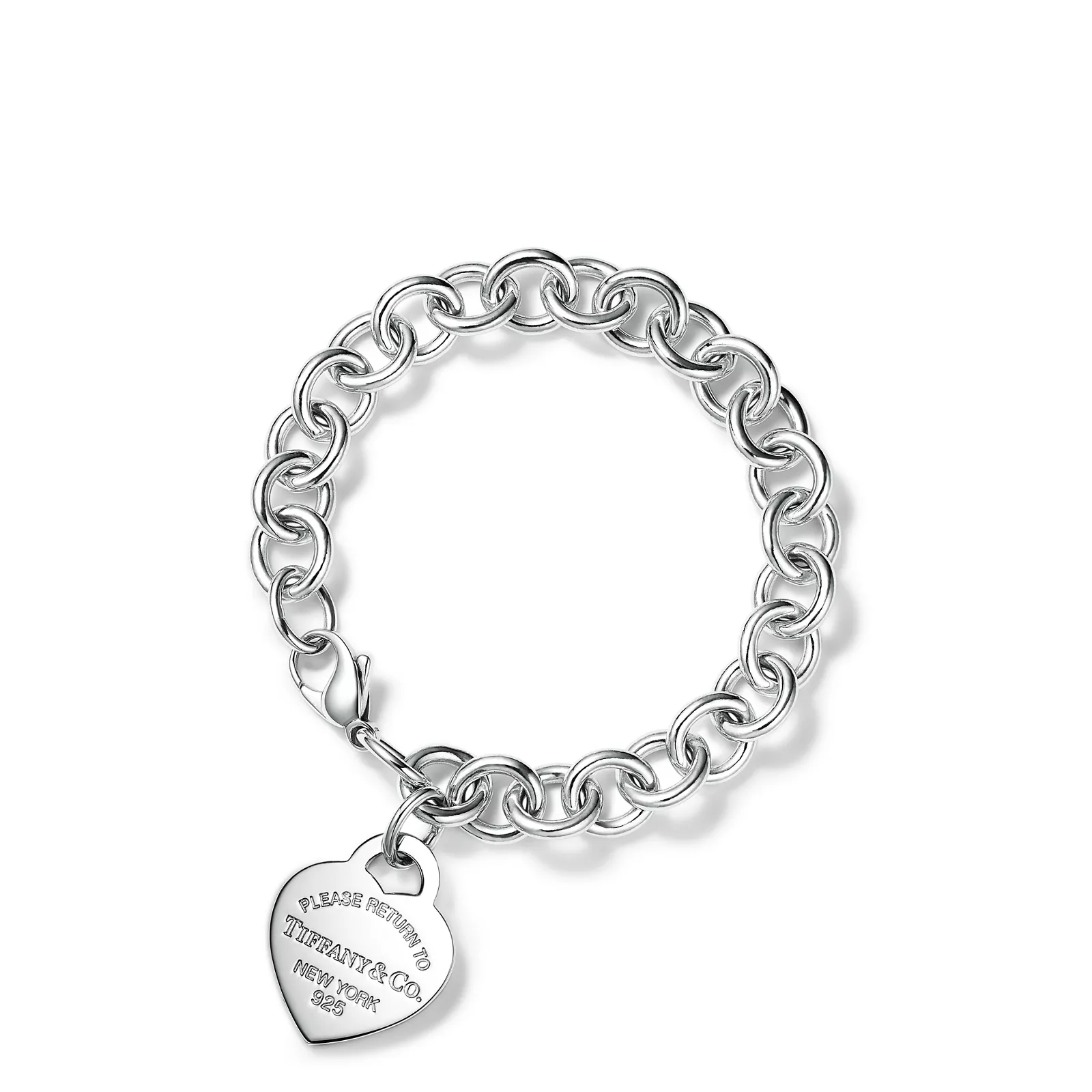 Return to Tiffany Heart Tag Charm Bracelet in Silver