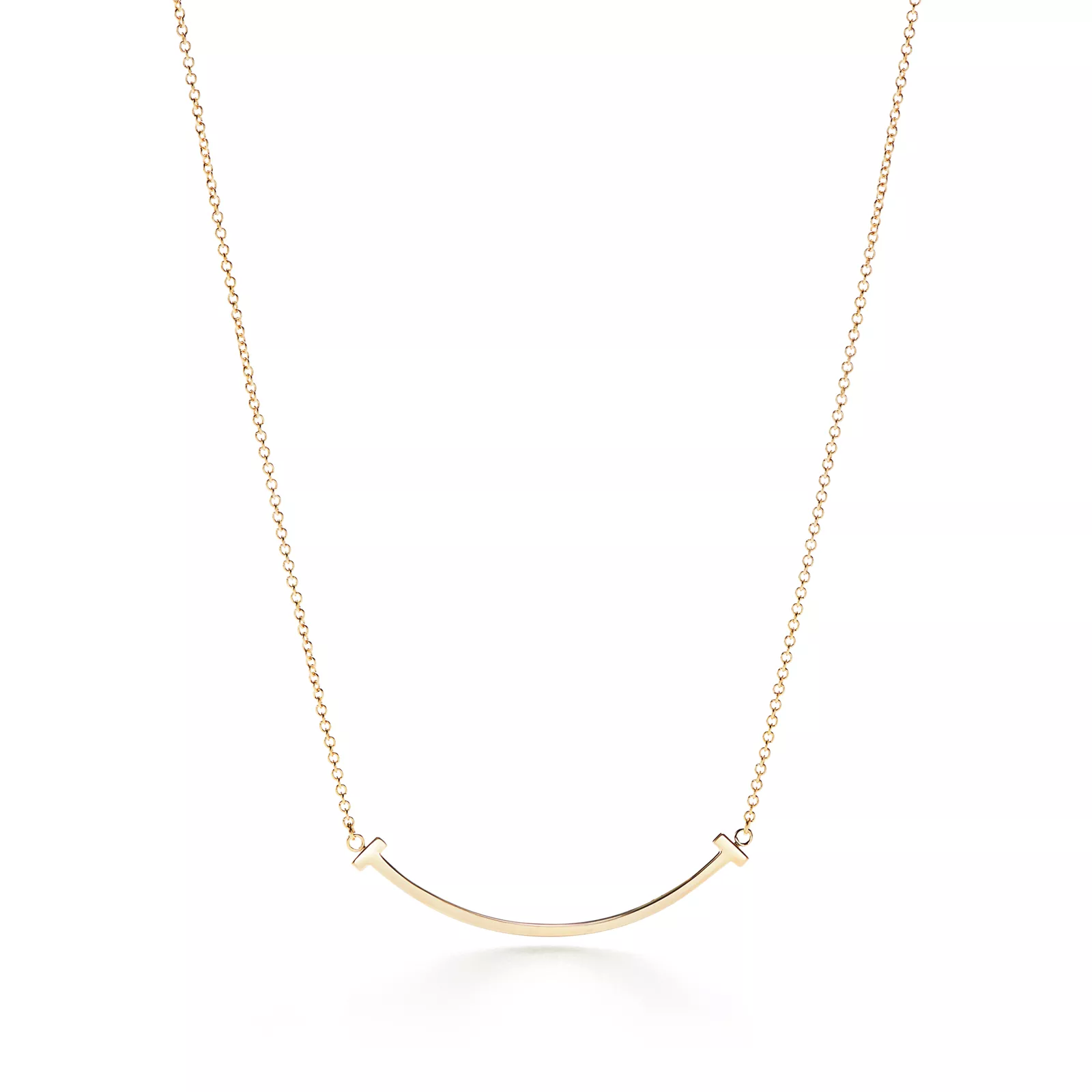 Tiffany T Smile Pendant in Yellow Gold, Small
