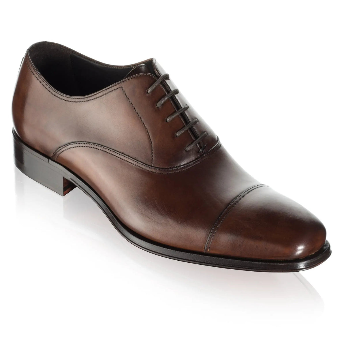Aidan Burnished Brown Cap Toe Oxford