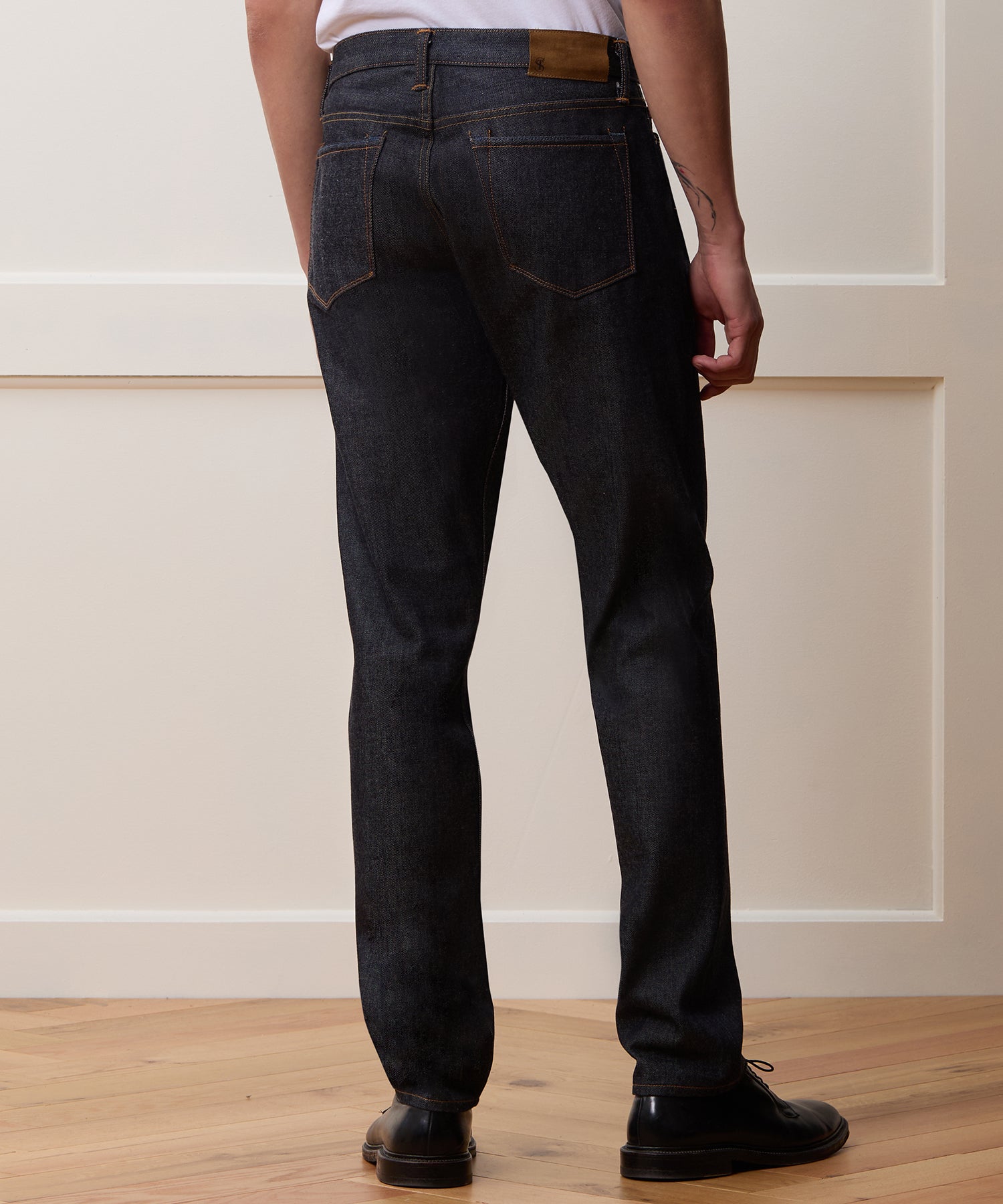 Denim texture and hardware