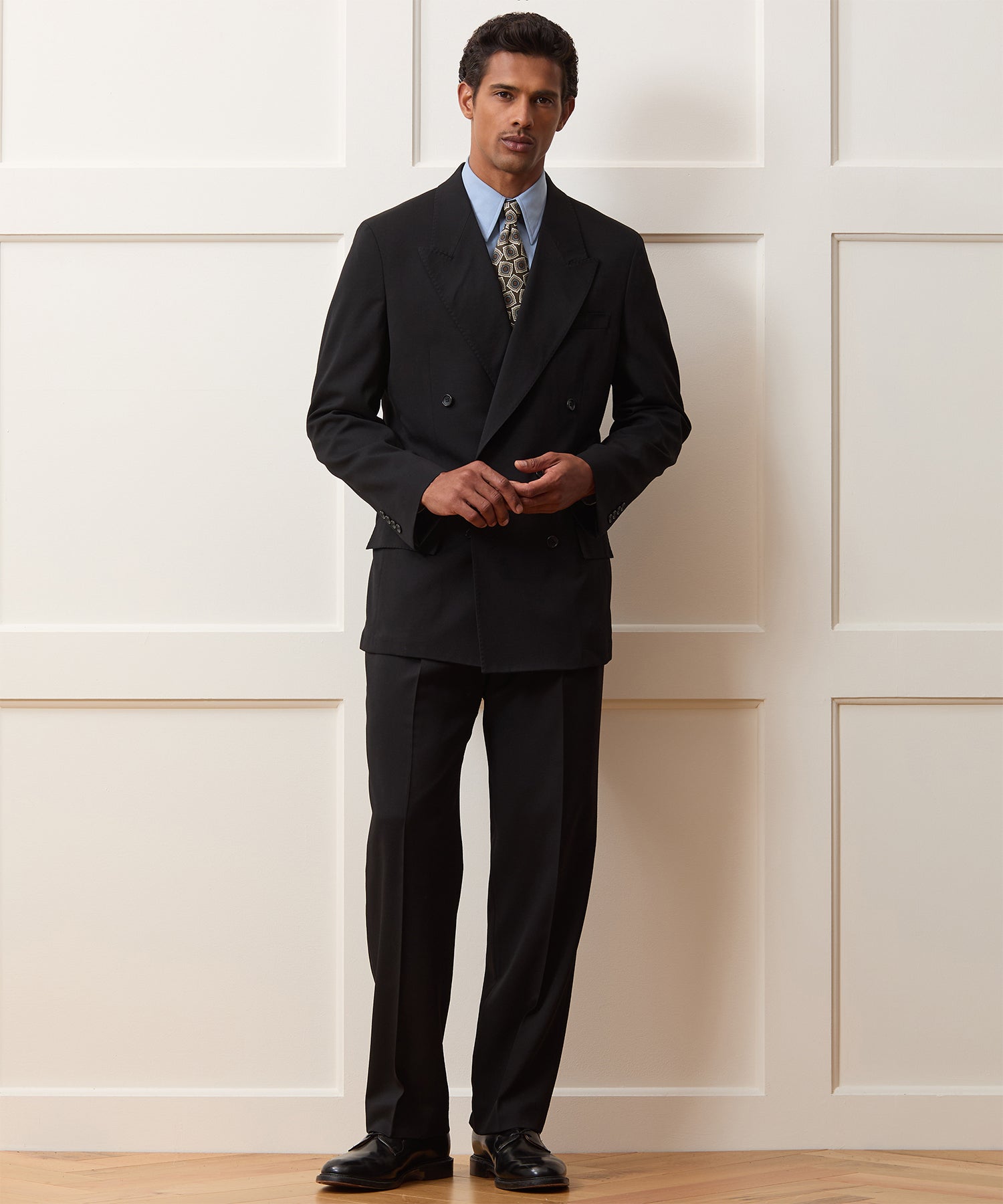 Jacket front with relaxed drape