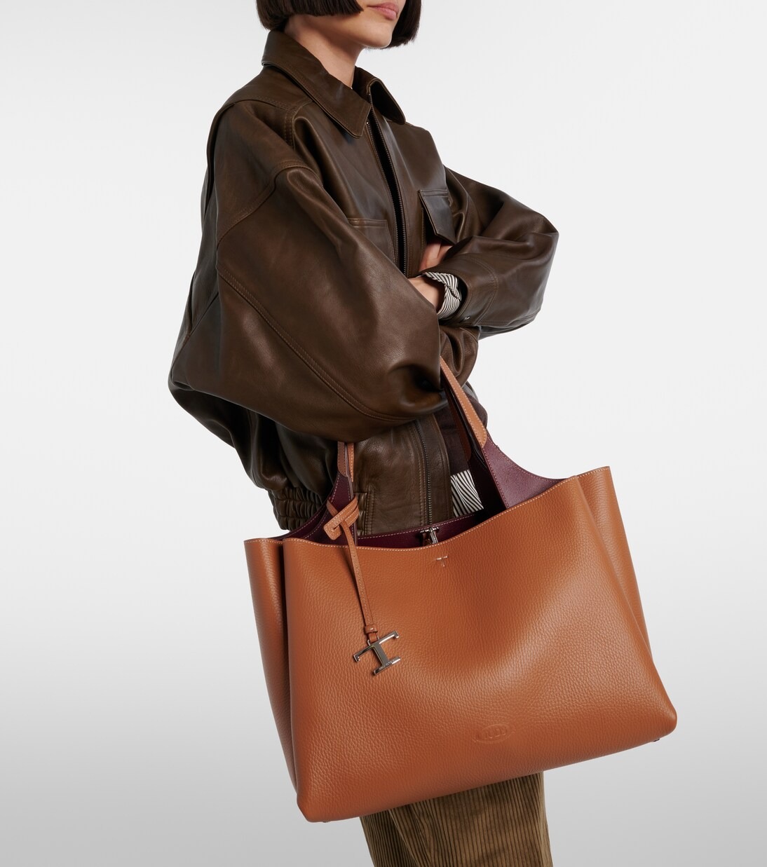 Brown oversized styling