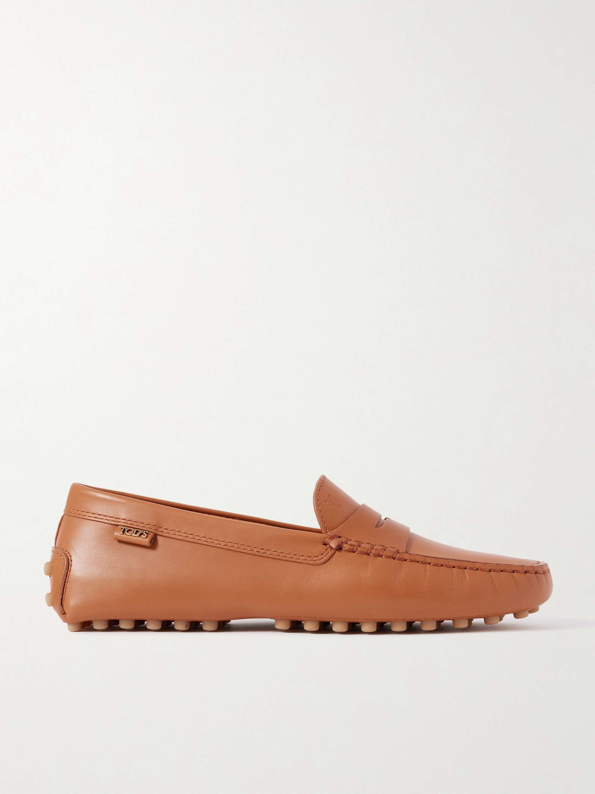 Tan leather profile