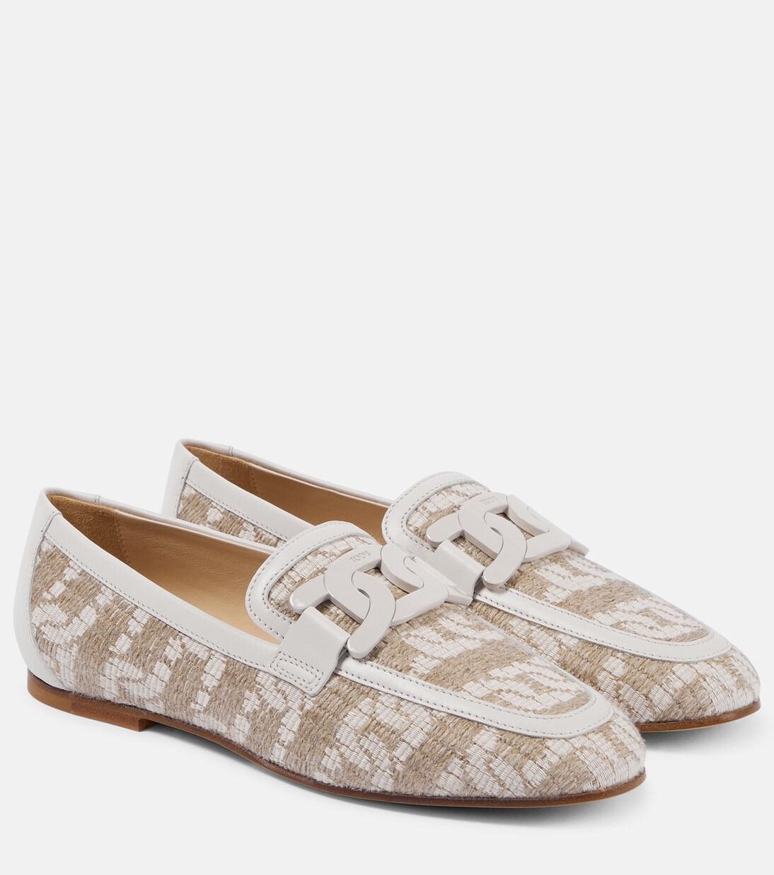 Beige jacquard pair