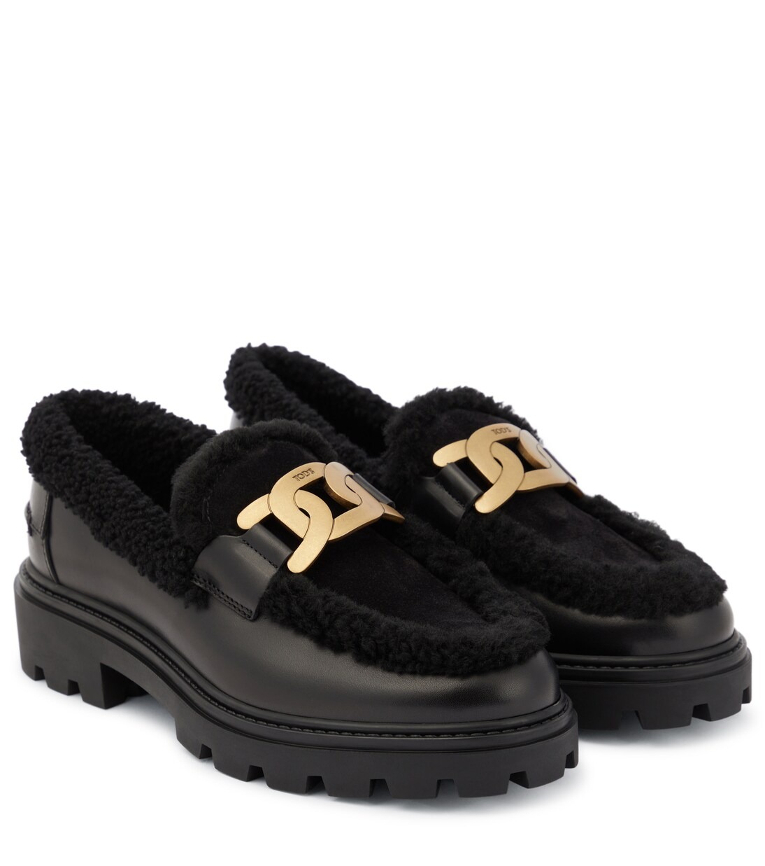 Black lug-sole pair