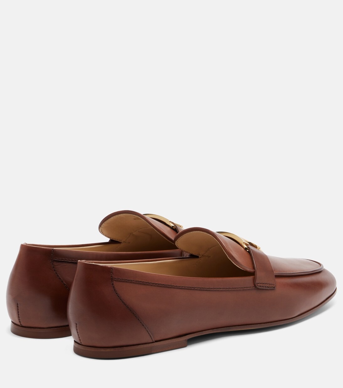 Brown leather rear angle