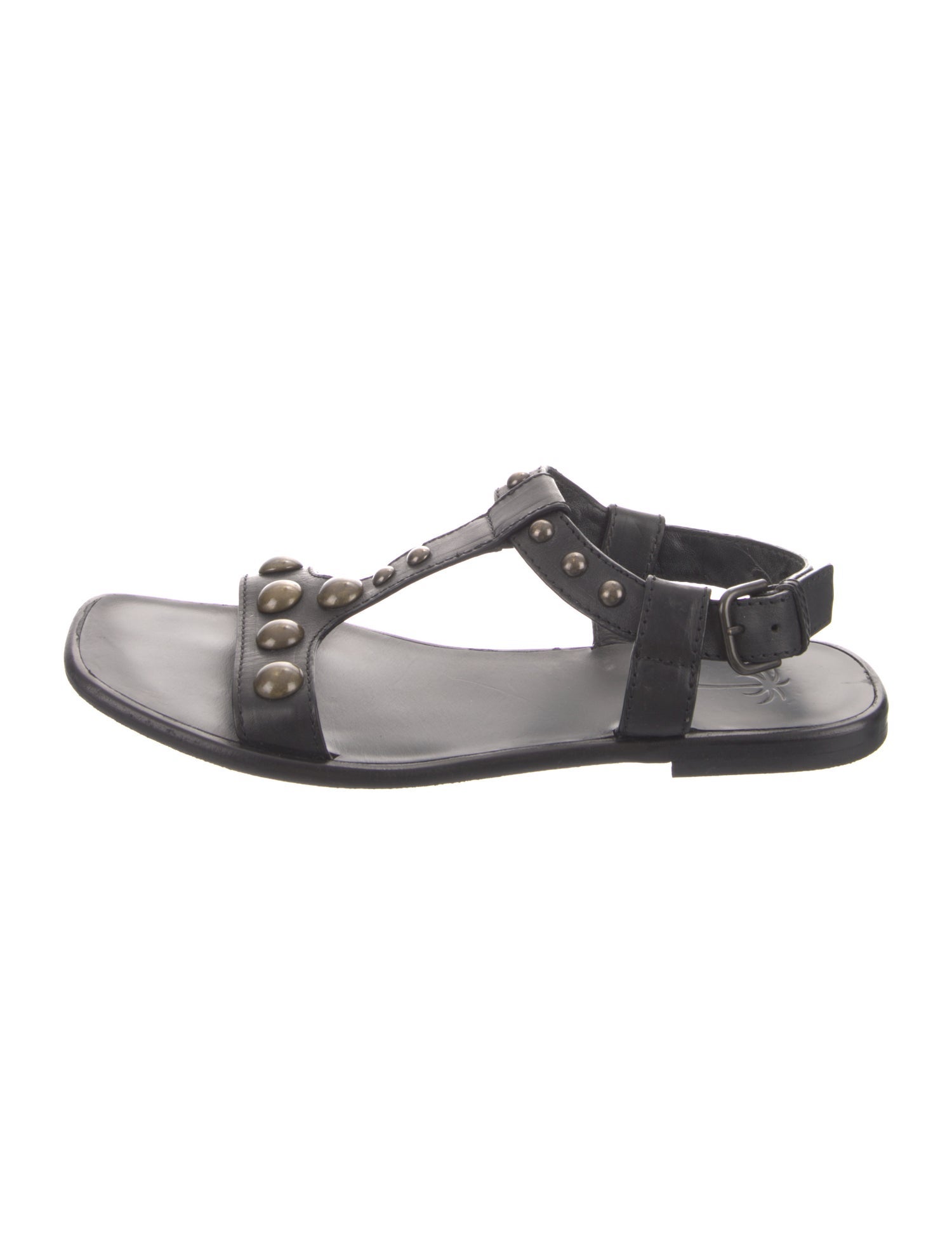 Leather T-Strap Sandals