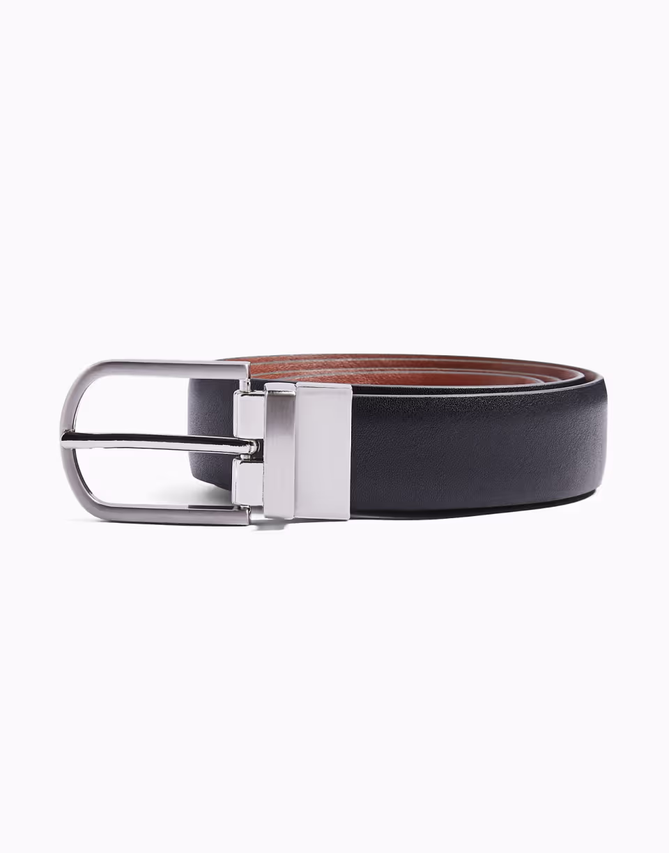 Reversible Belt in Black and Tan