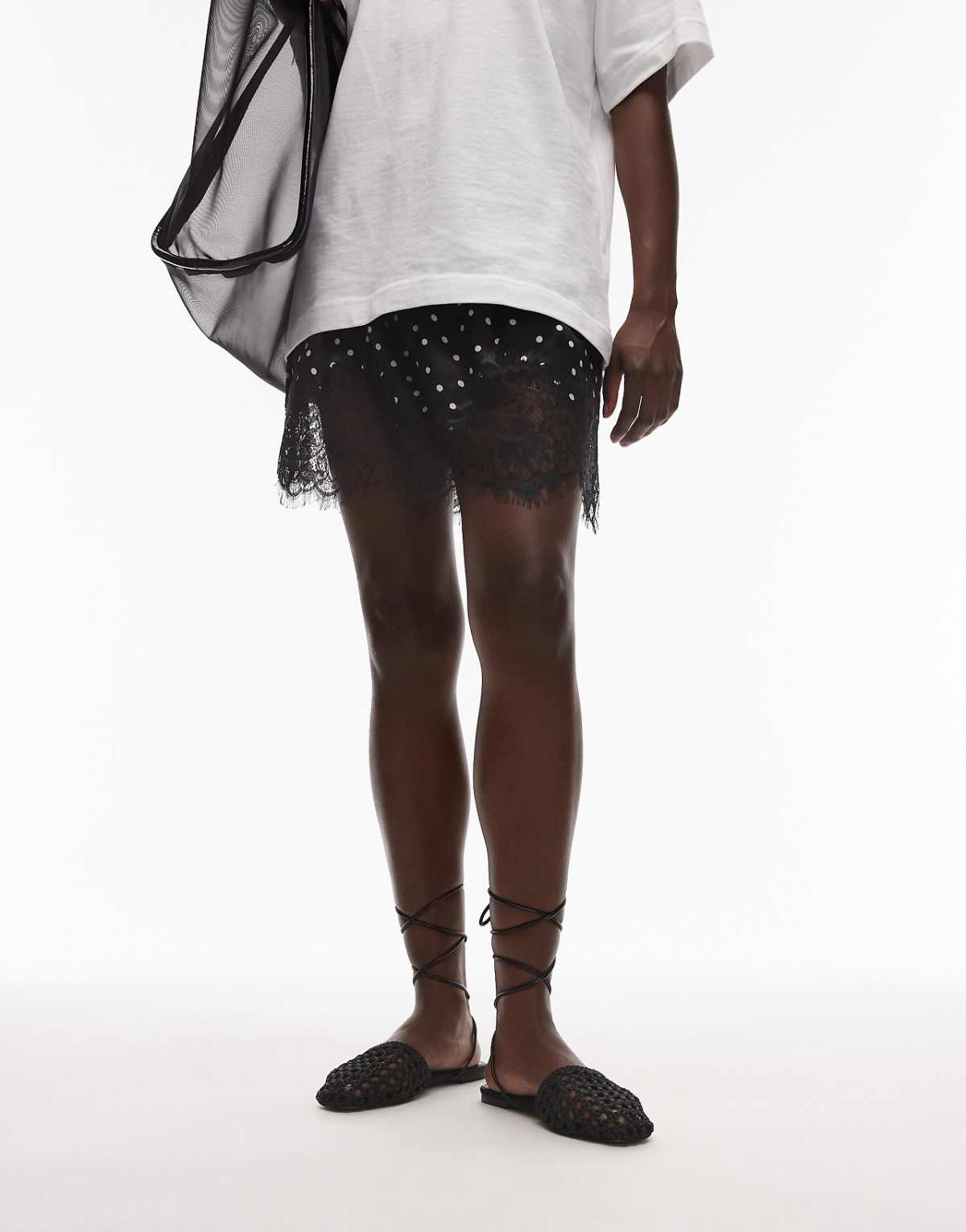 Full-length styling with lace-up straps