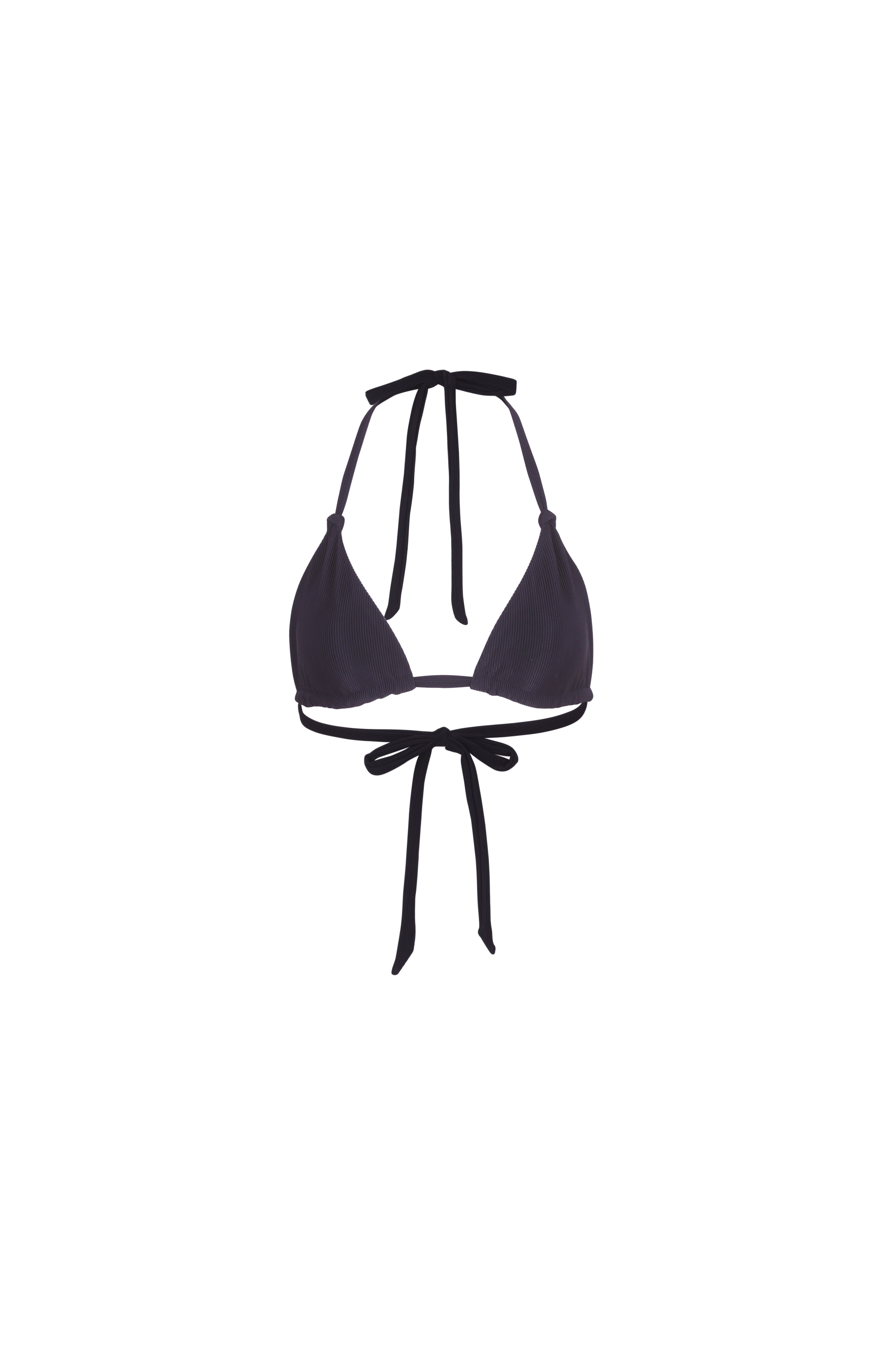 RIBBED BLACK — Top detail view