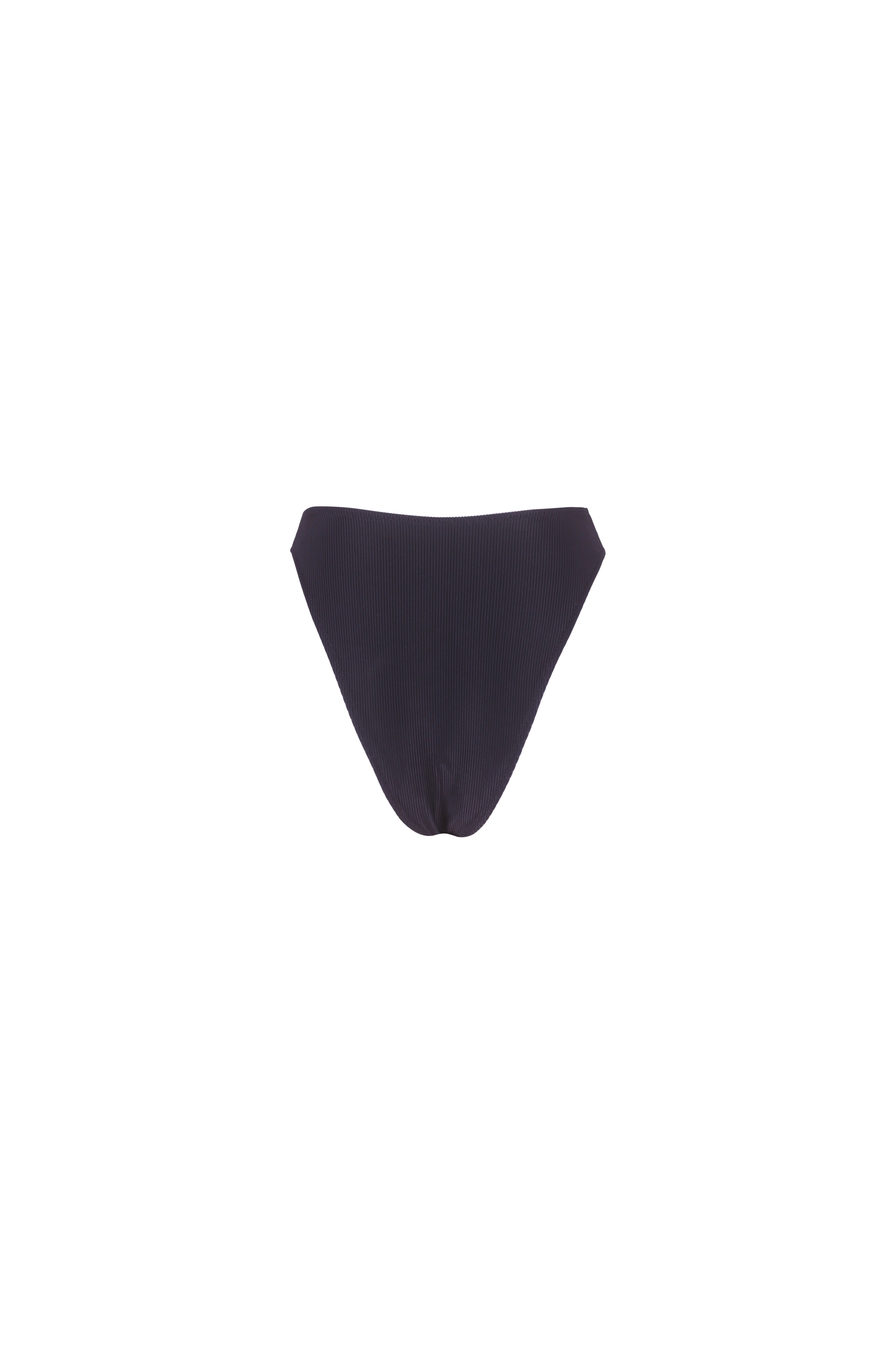 RIBBED BLACK — Bottom detail view