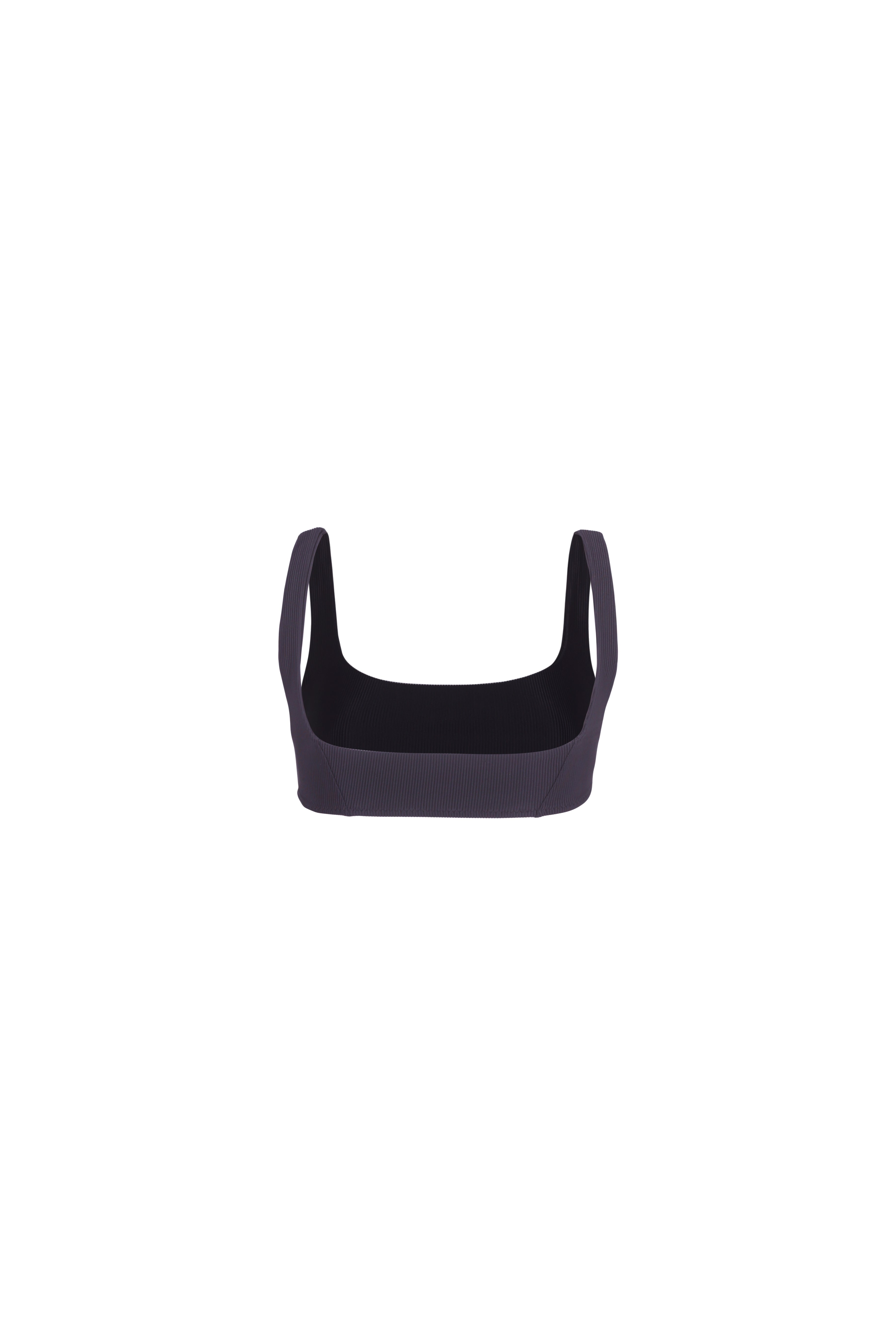 RIBBED BLACK — Top detail view