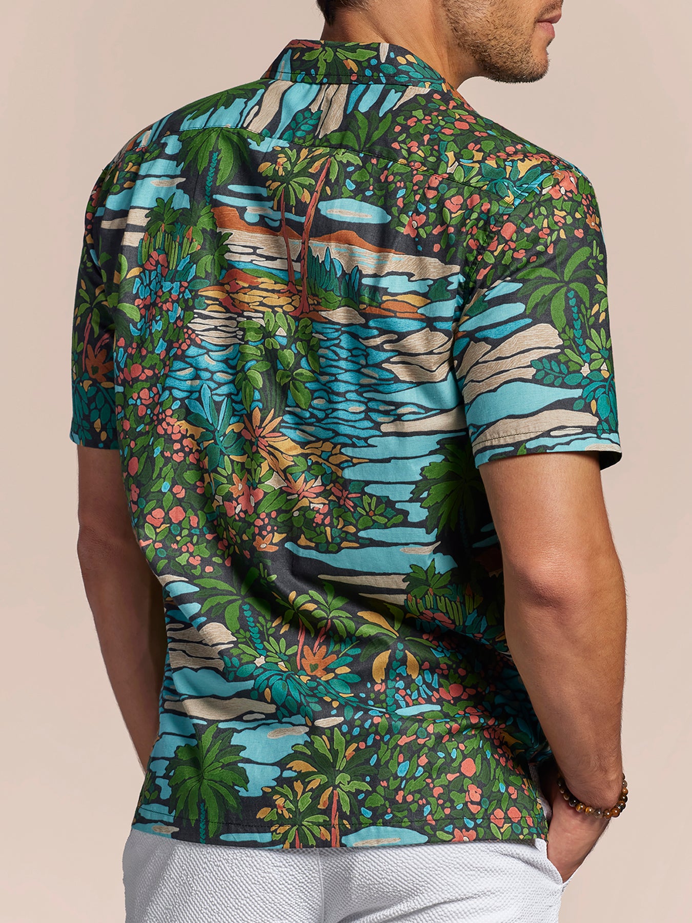 Side angle showing the lightweight shirt body