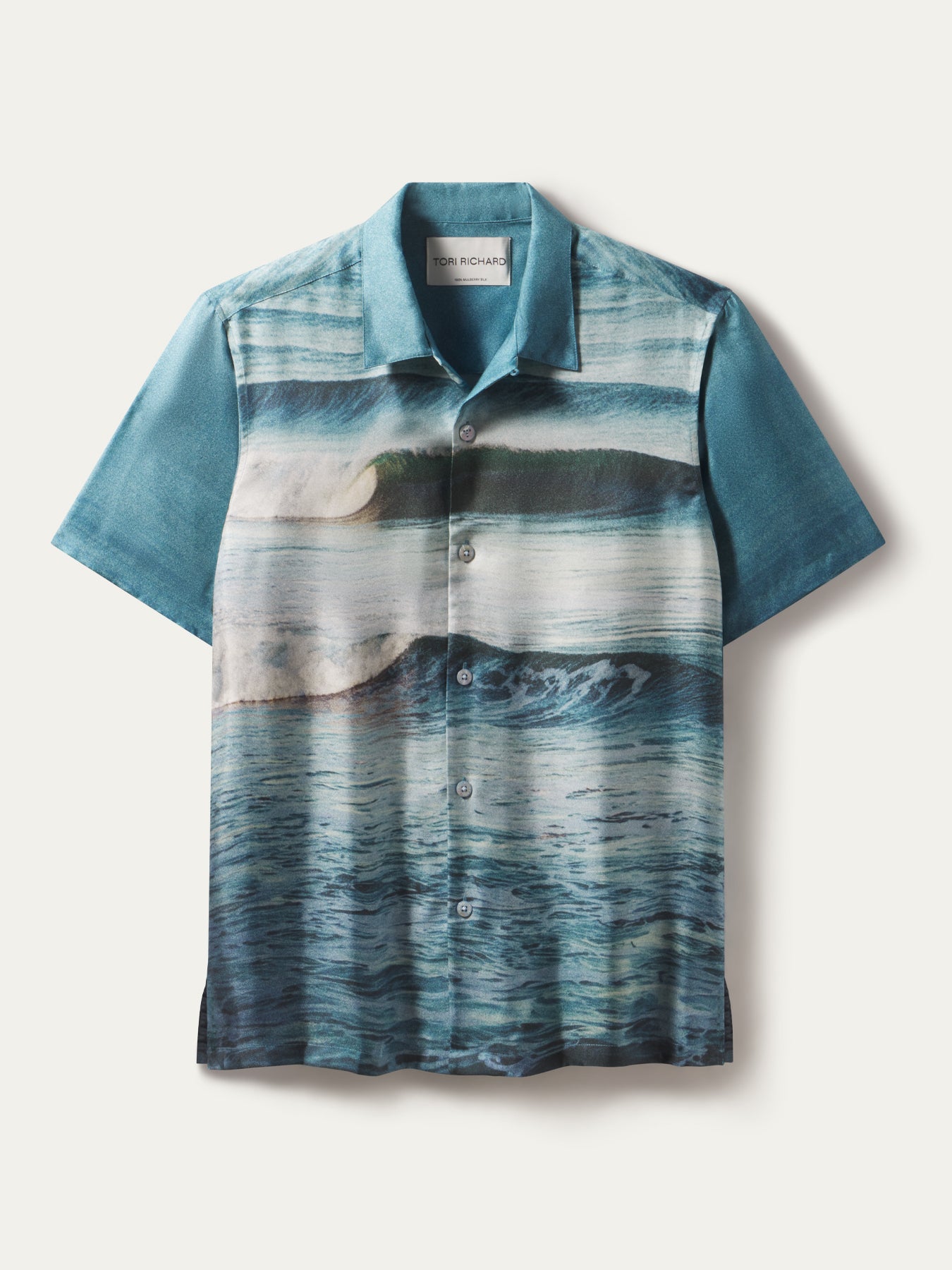 Perfect Set silk shirt — surf artwork variation