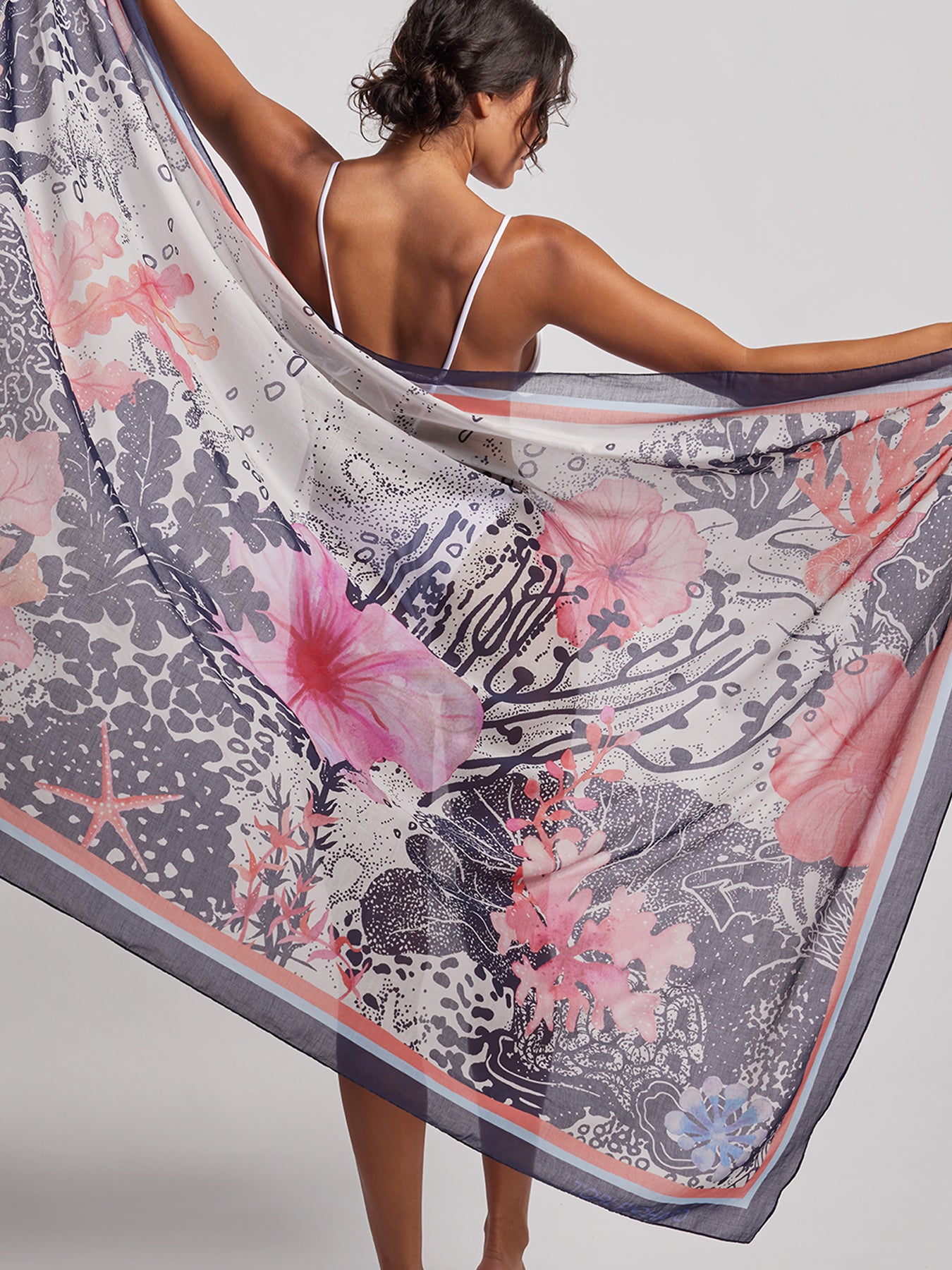 Styled wrap view of the 47 x 75 inch pareo