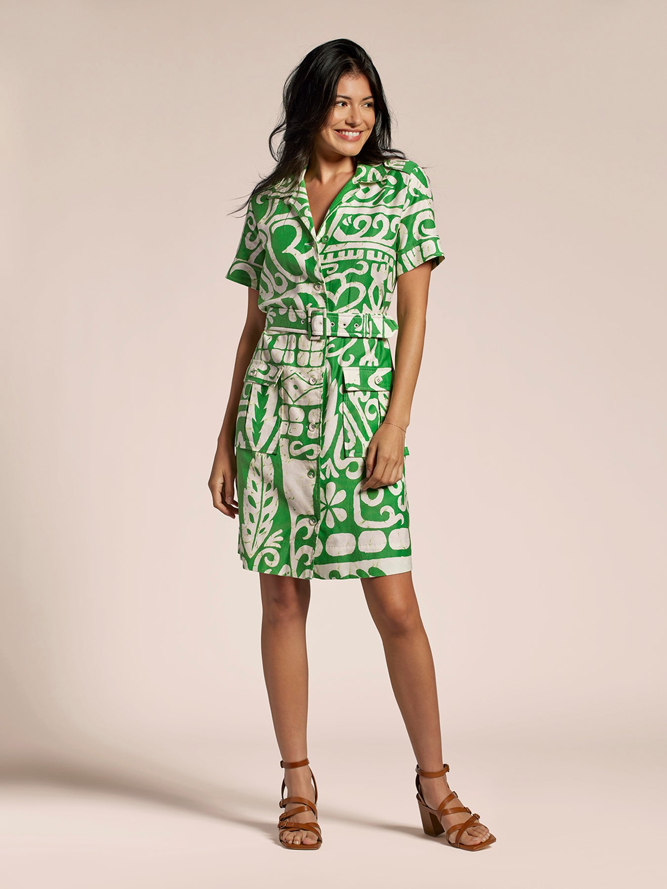 Magda short safari dress variation
