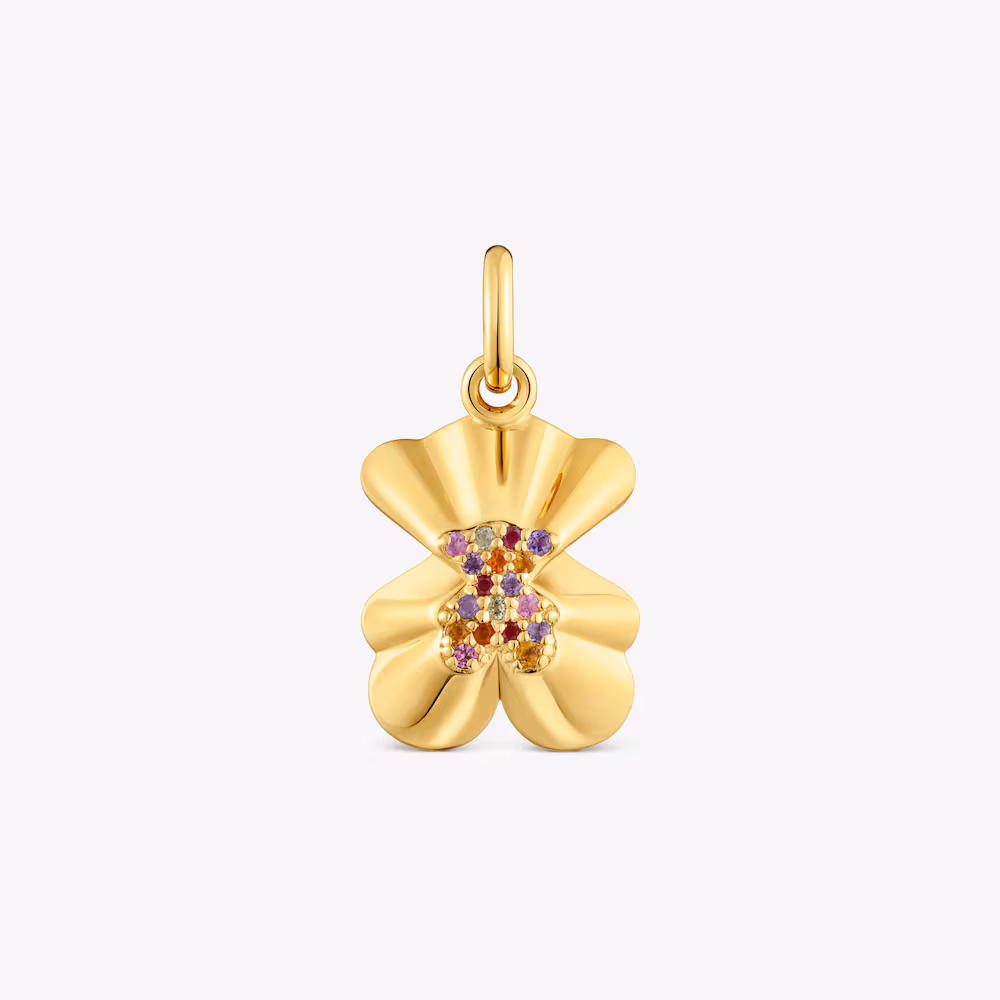 Projected-bear Pendant with 18K Gold Vermeil and Gemstones TOUS Sweet 40s