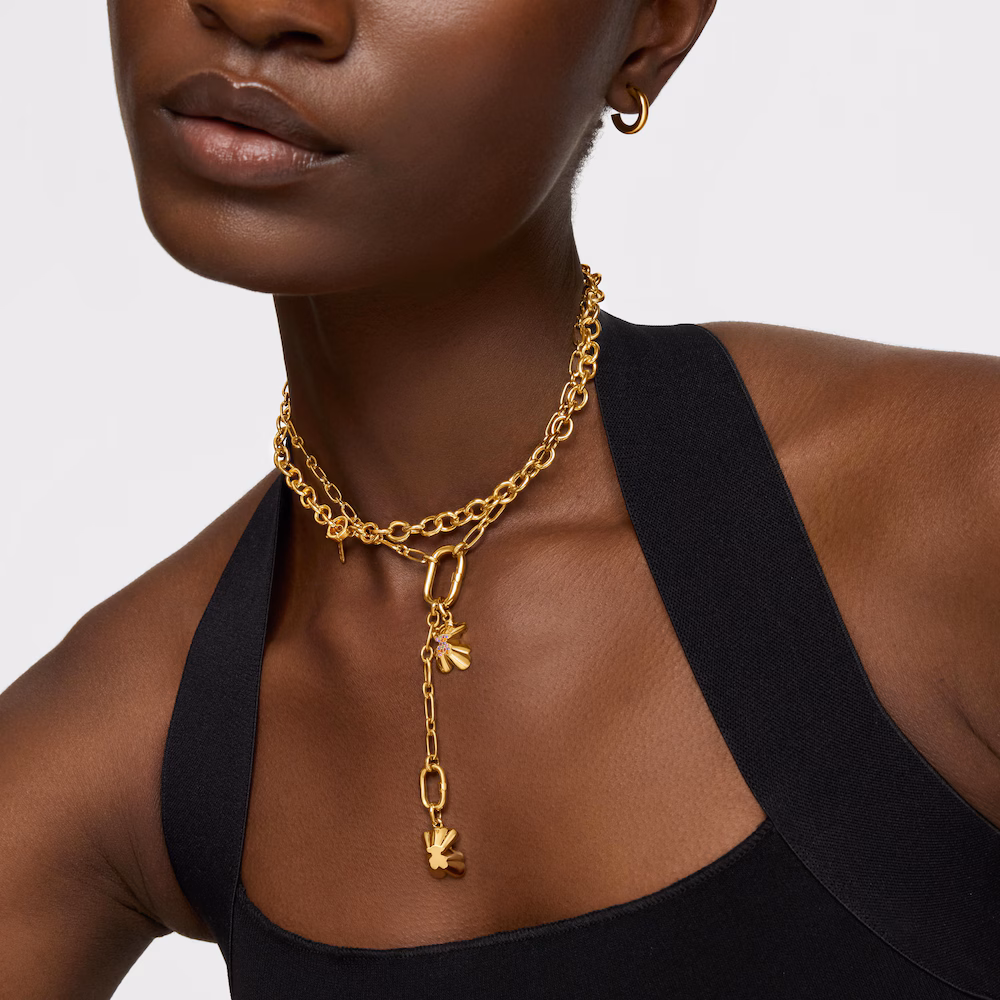 layered necklace styling