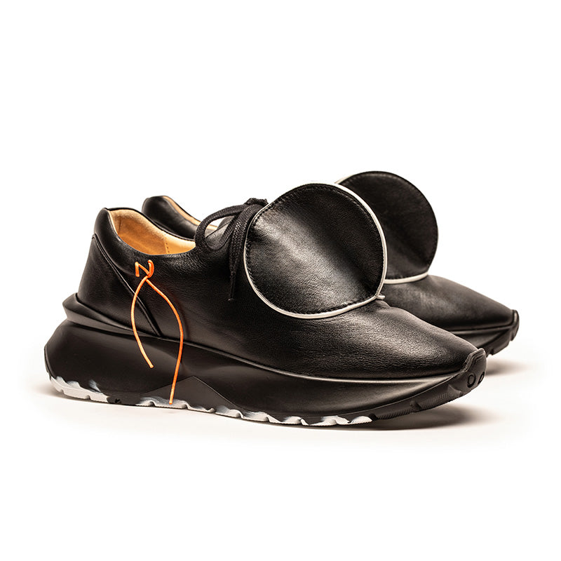 DOT Black Leather Sneaker
