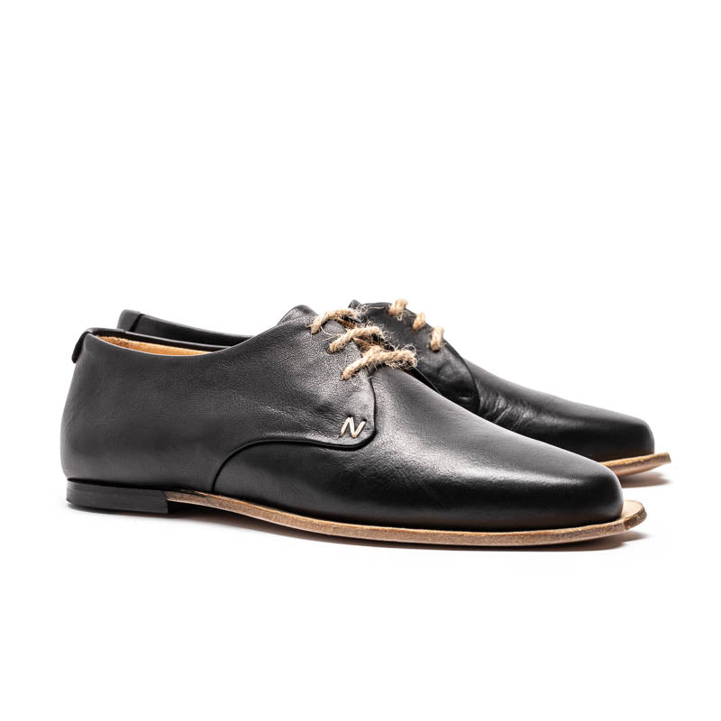 MANNY Black Leather Derby