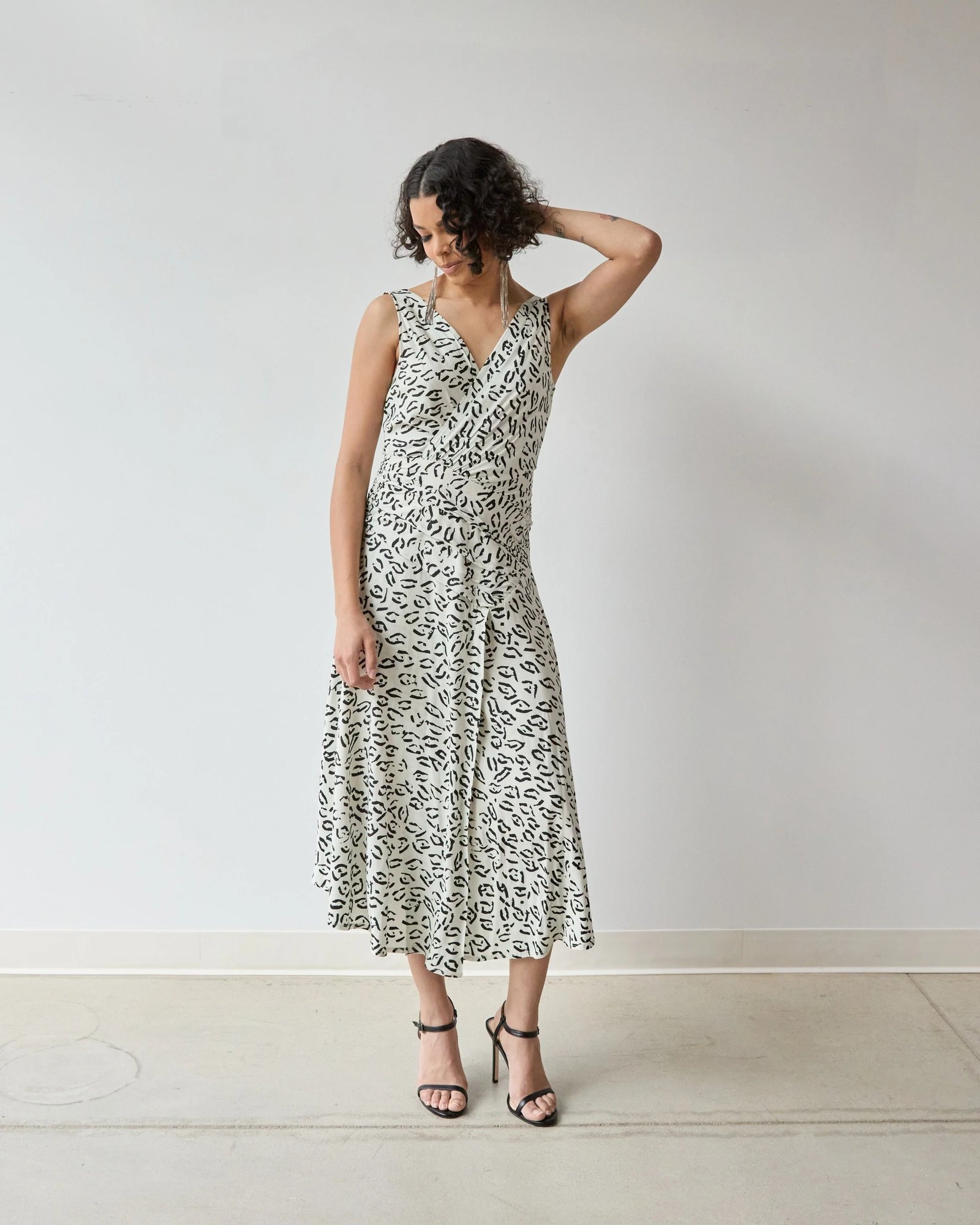 Draped Surplice Dress