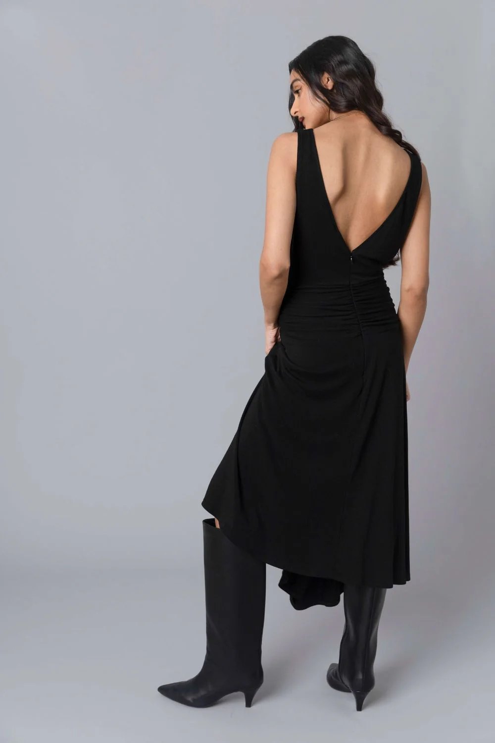 Official alternate/detail view — Draped Surplice Dress