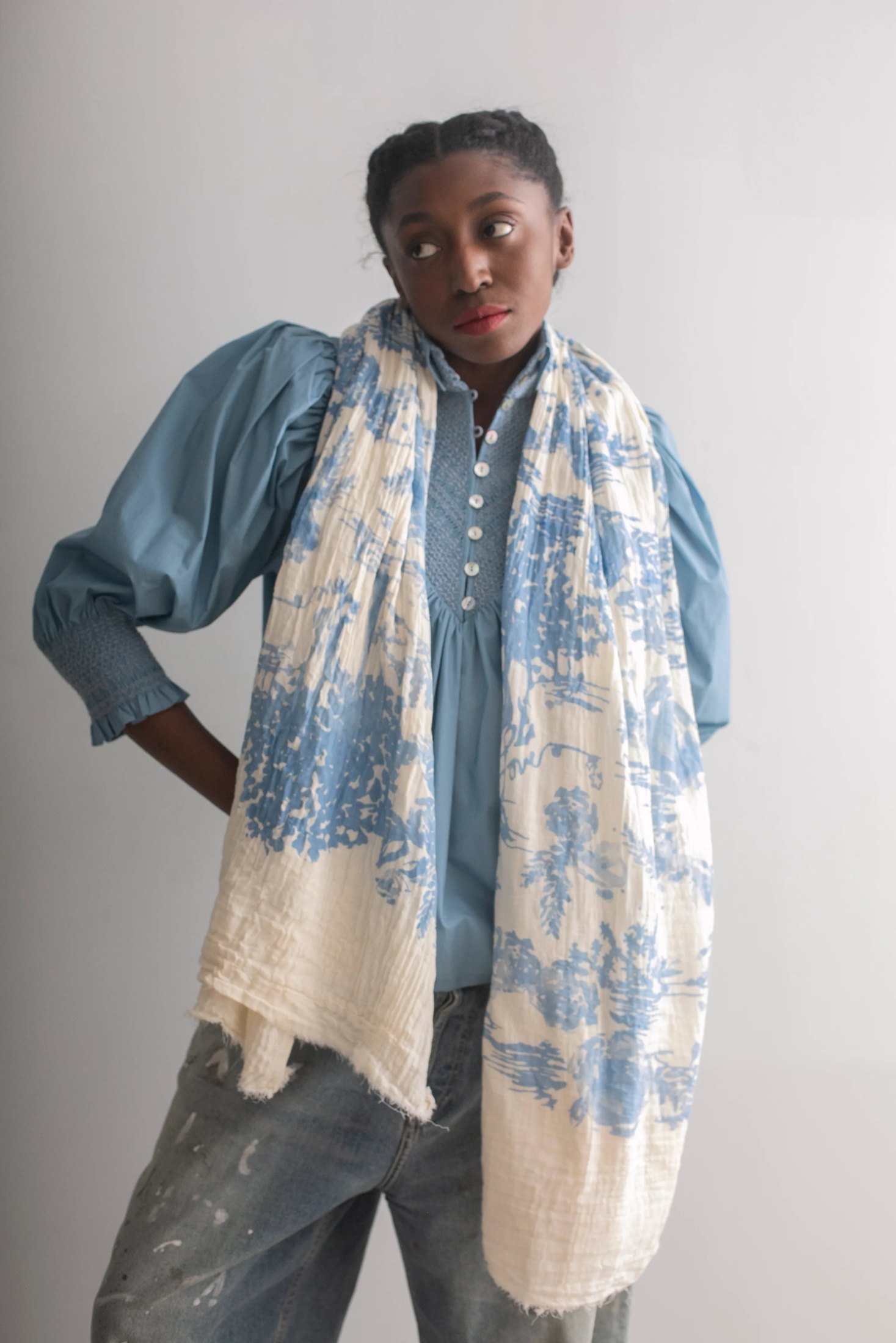 Official Hope for Flowers image 3 — Made in Detroit Toile Shawl