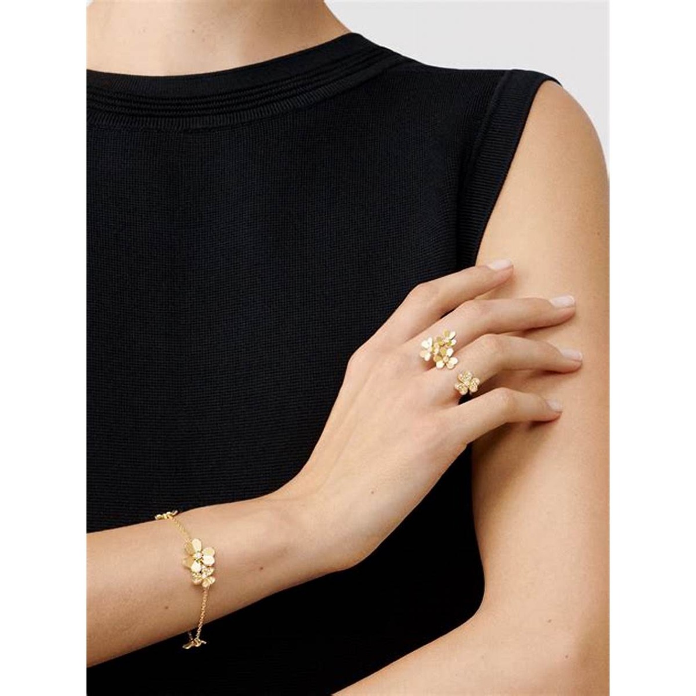 worn with matching bracelet