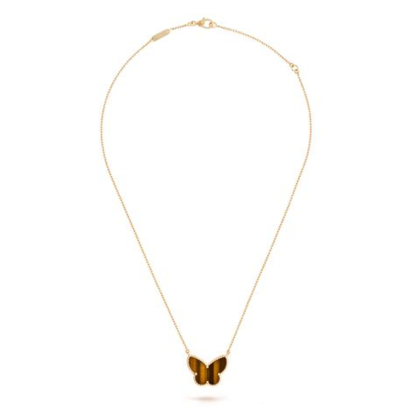 tiger-eye butterfly pendant