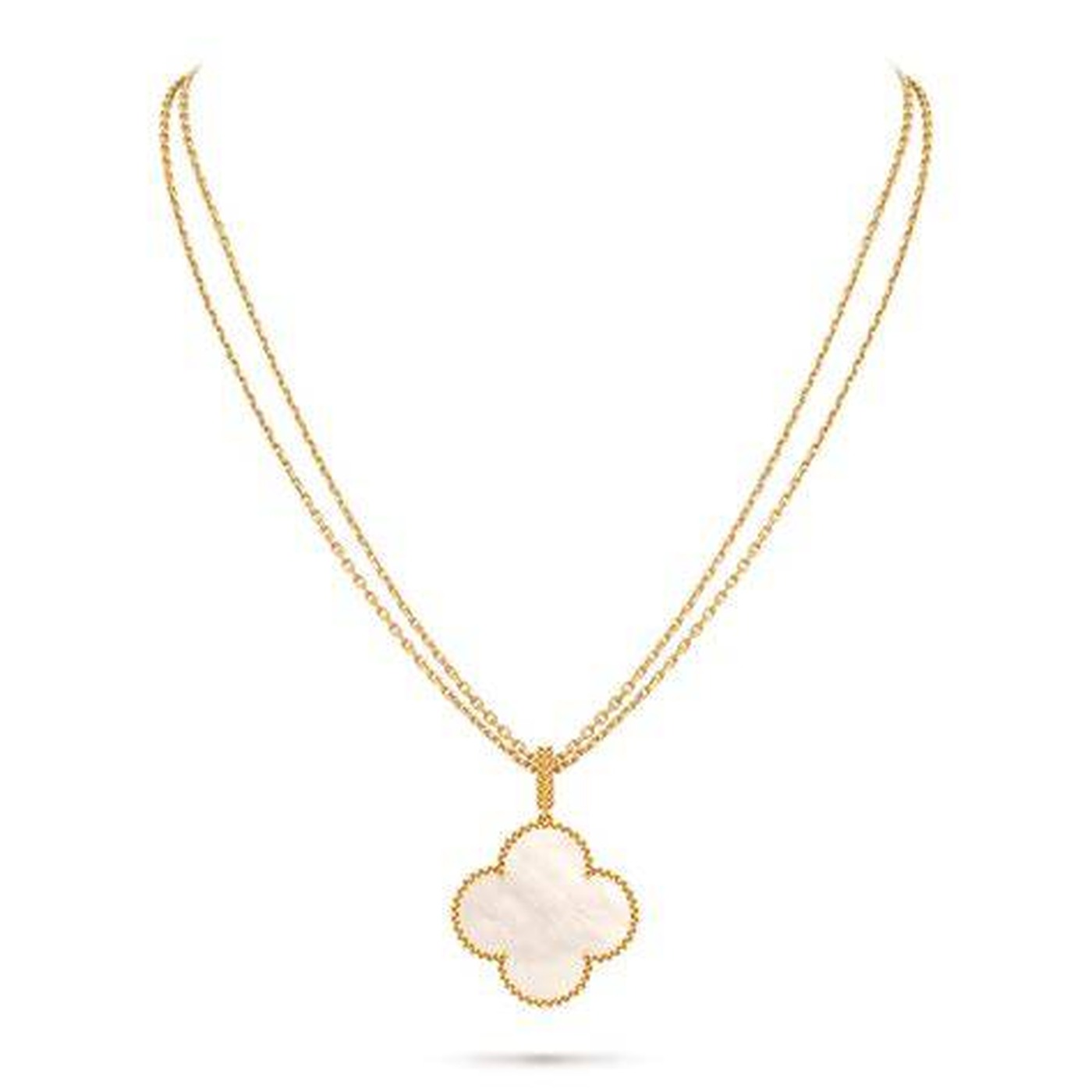 yellow-gold mother-of-pearl motif